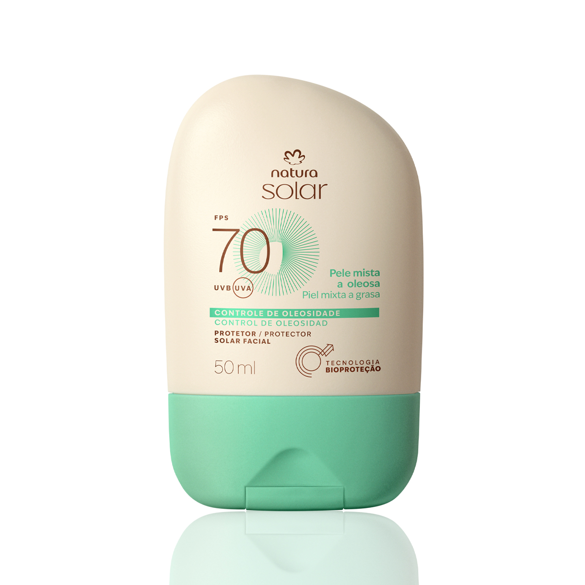 Protetor Solar Facial Pele Mista a Oleosa FPS 70 Natura Solar 50 ml
Protetor Solar Facial Pele Mista a Oleosa FPS 70 Natura Solar 50 ml