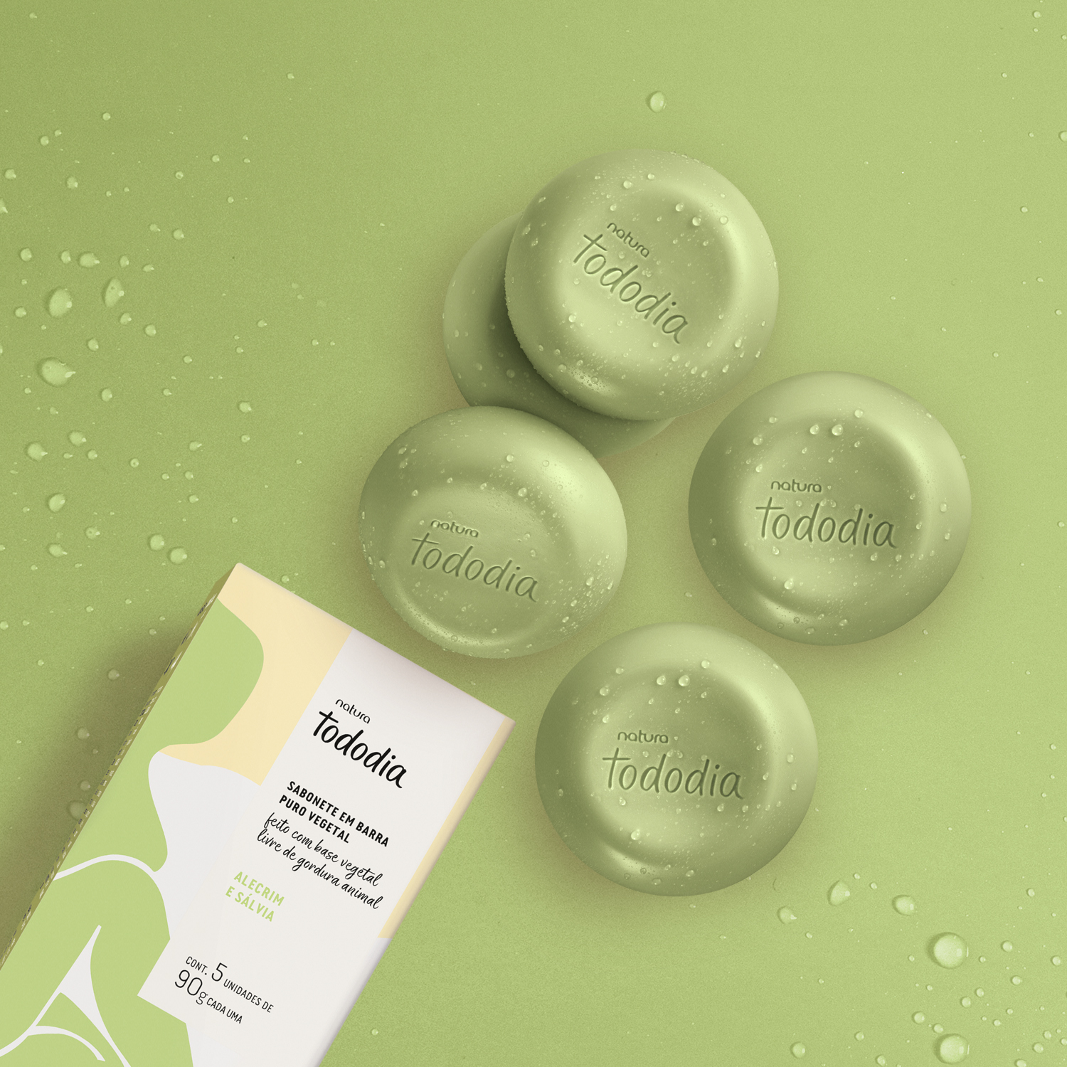 Sabonete em Barra Puro Vegetal Tododia Alecrim e Sálvia