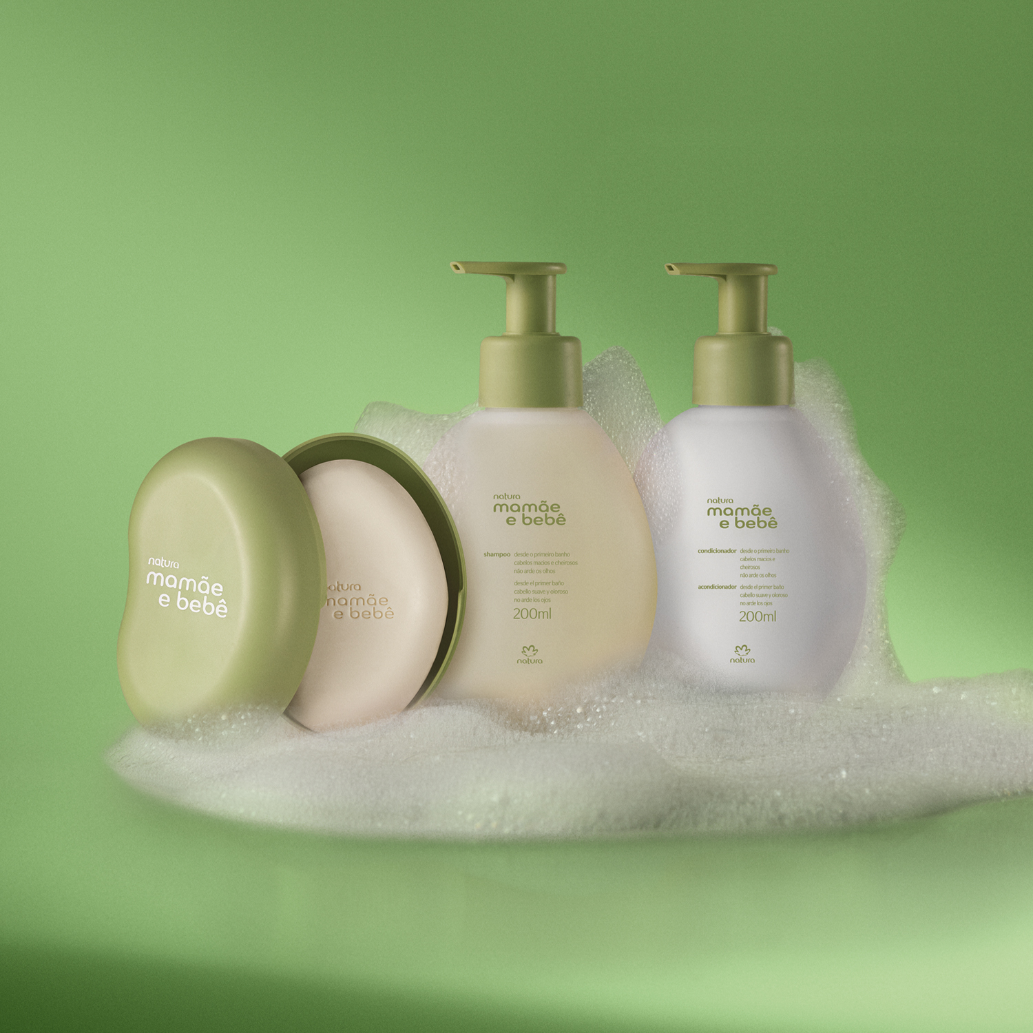 Kit Banho com Cheirinho de Amor Mamãe e Bebê (3 produtos)