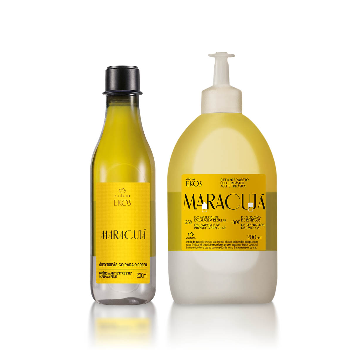 Kit Ekos Maracujá Óleo Trifásico para o Corpo e Refil