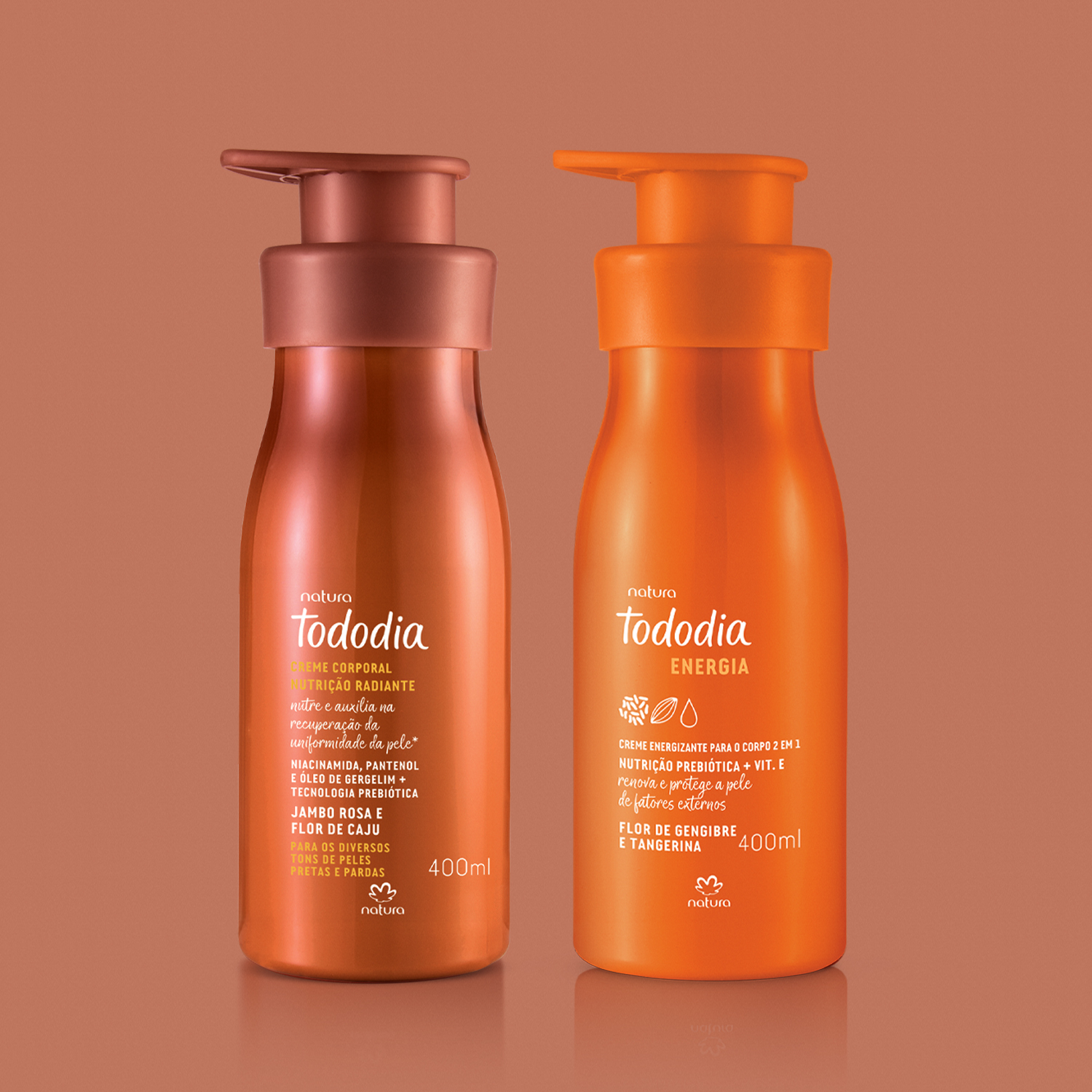 Kit Cremes Nutritivos Tododia Energia e Jambo Rosa e Flor de Caju (2 produtos)