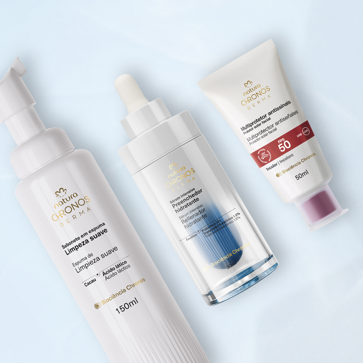 Kit Rotina Hidratação Chronos Derma (3 produtos)