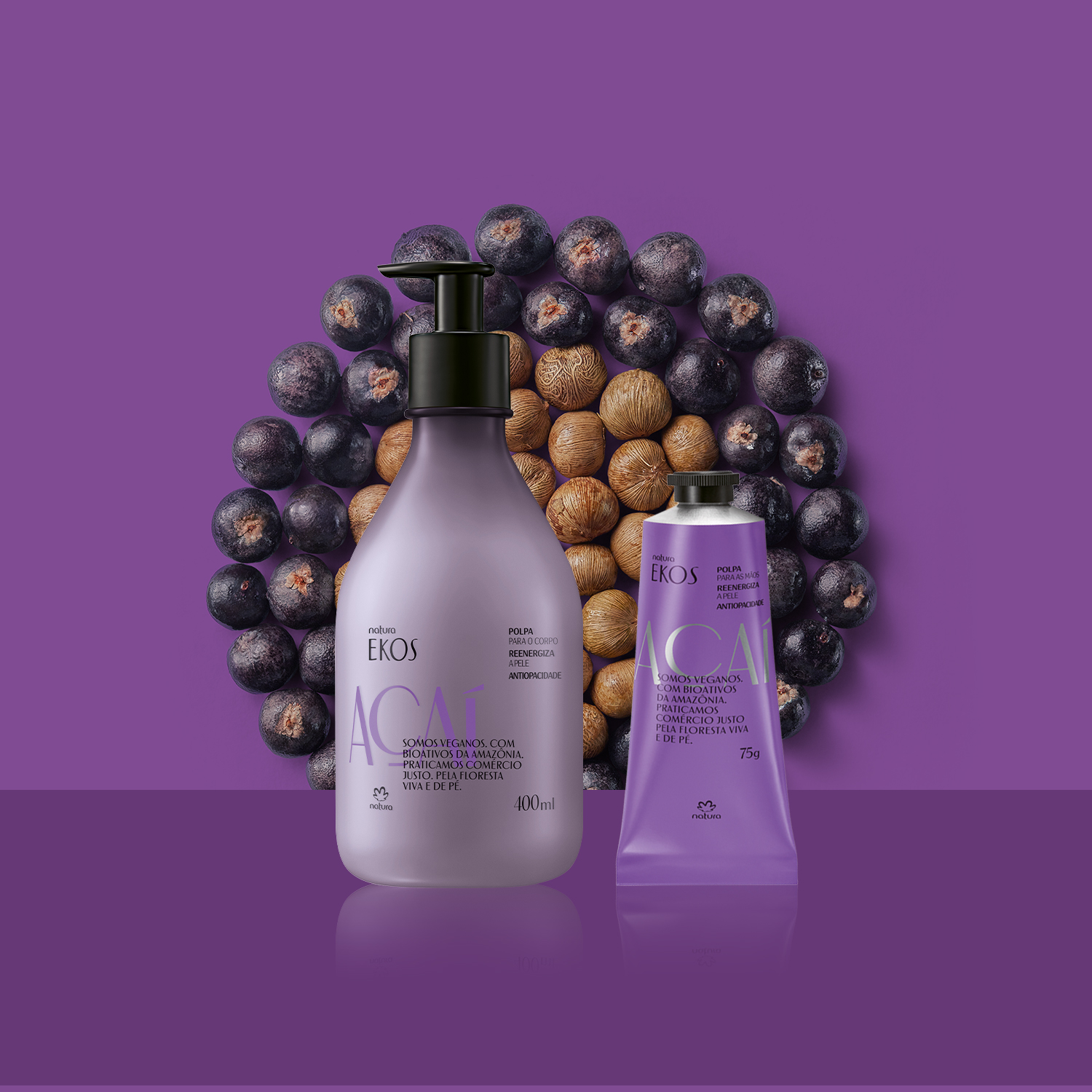 Kit Ekos Açaí Hidratante Corpo e Mãos (2 produtos)