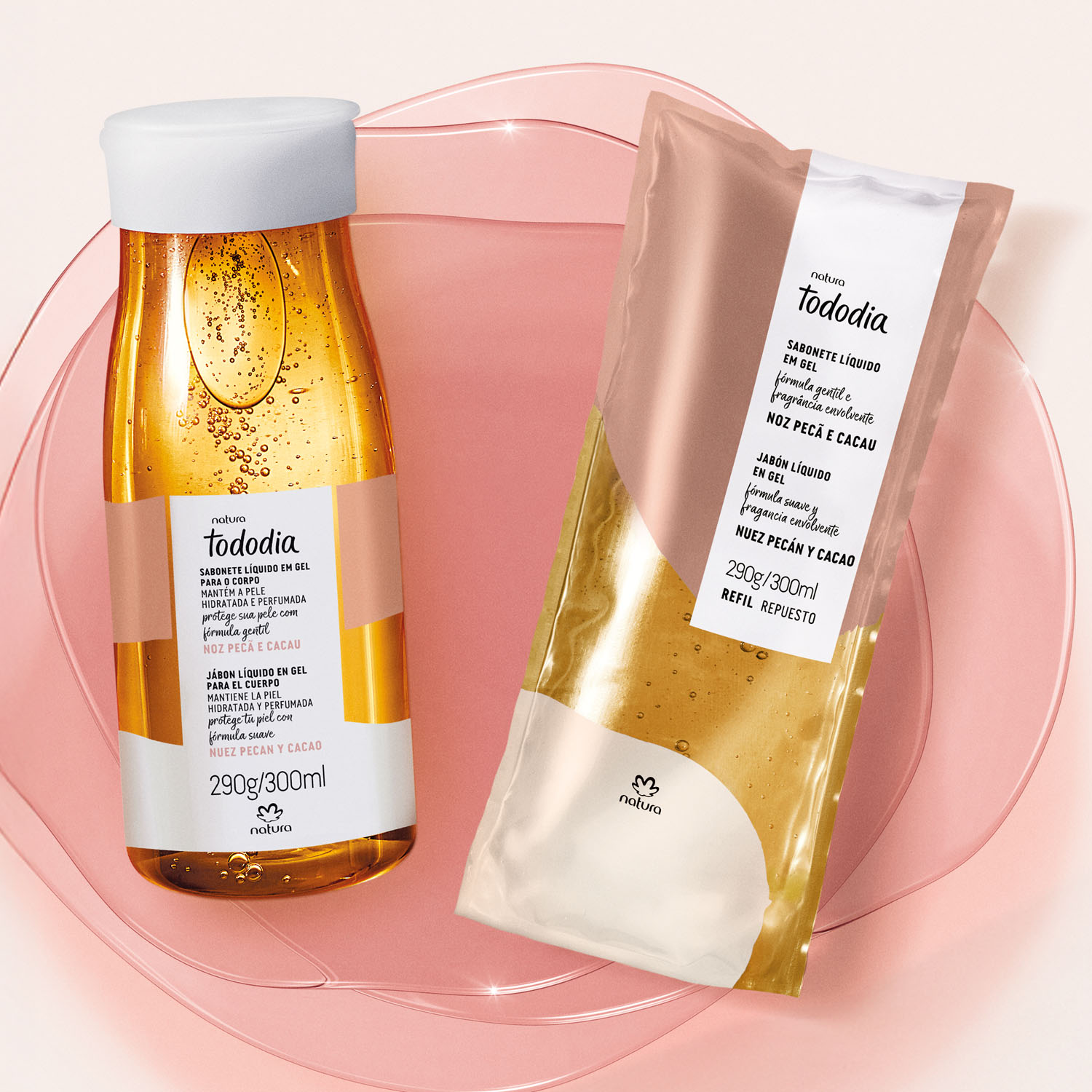 Kit Sabonete Líquido Tododia Noz Pecã e Cacau com Refil