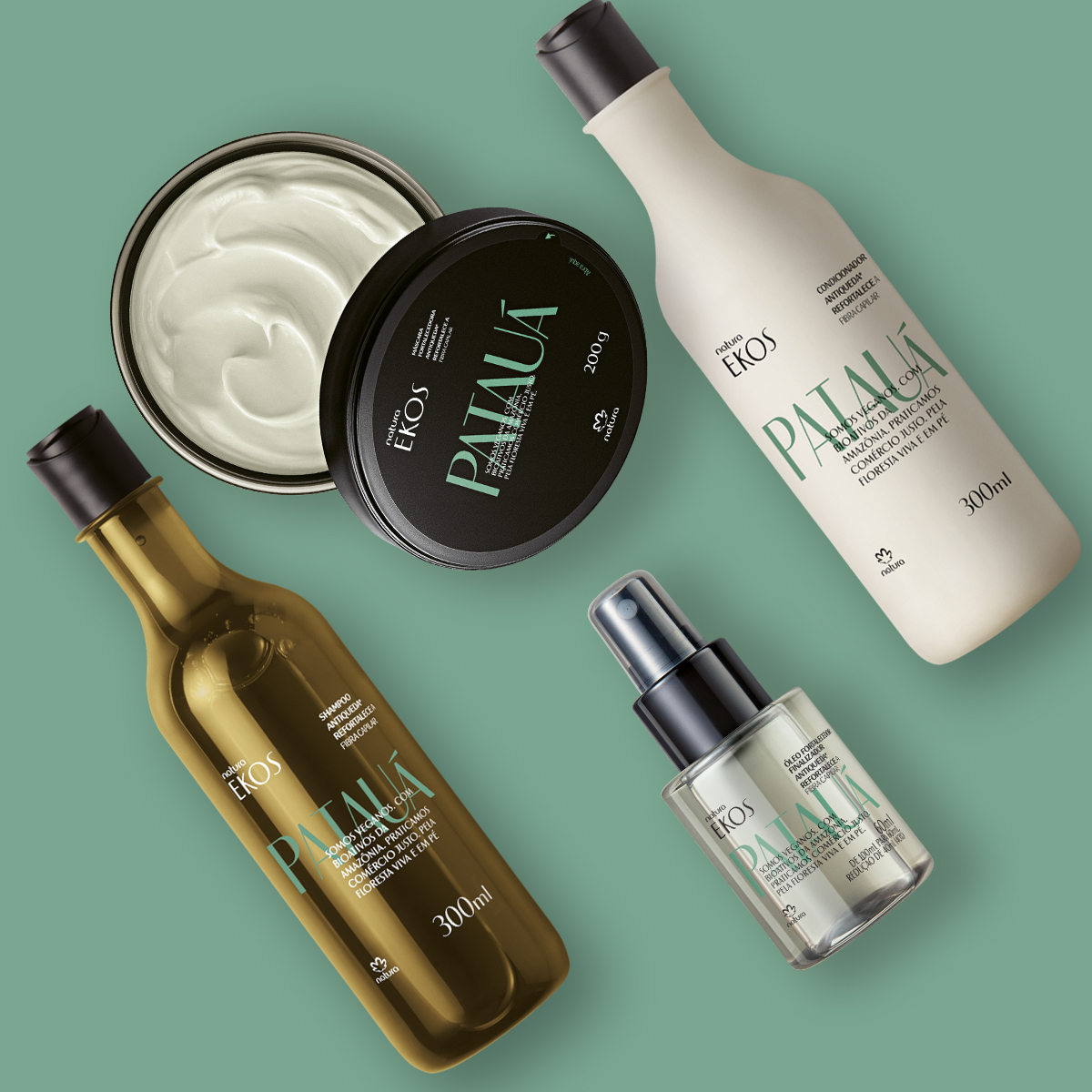 Kit Ekos Patauá, Shampoo, Condicionador, Máscara e Óleo (4 produtos)