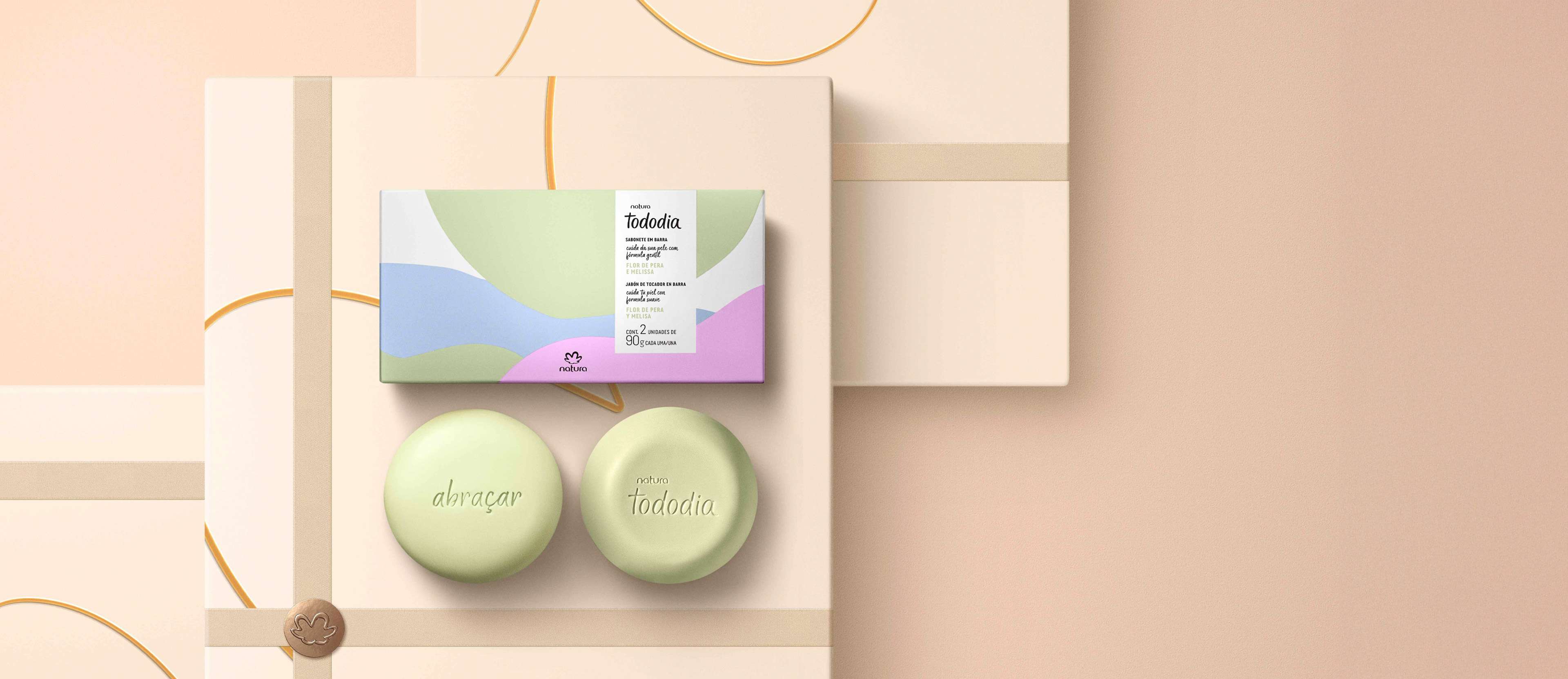 Sabonete em Barra Puro Vegetal Tododia Flor de Pera e Melissa