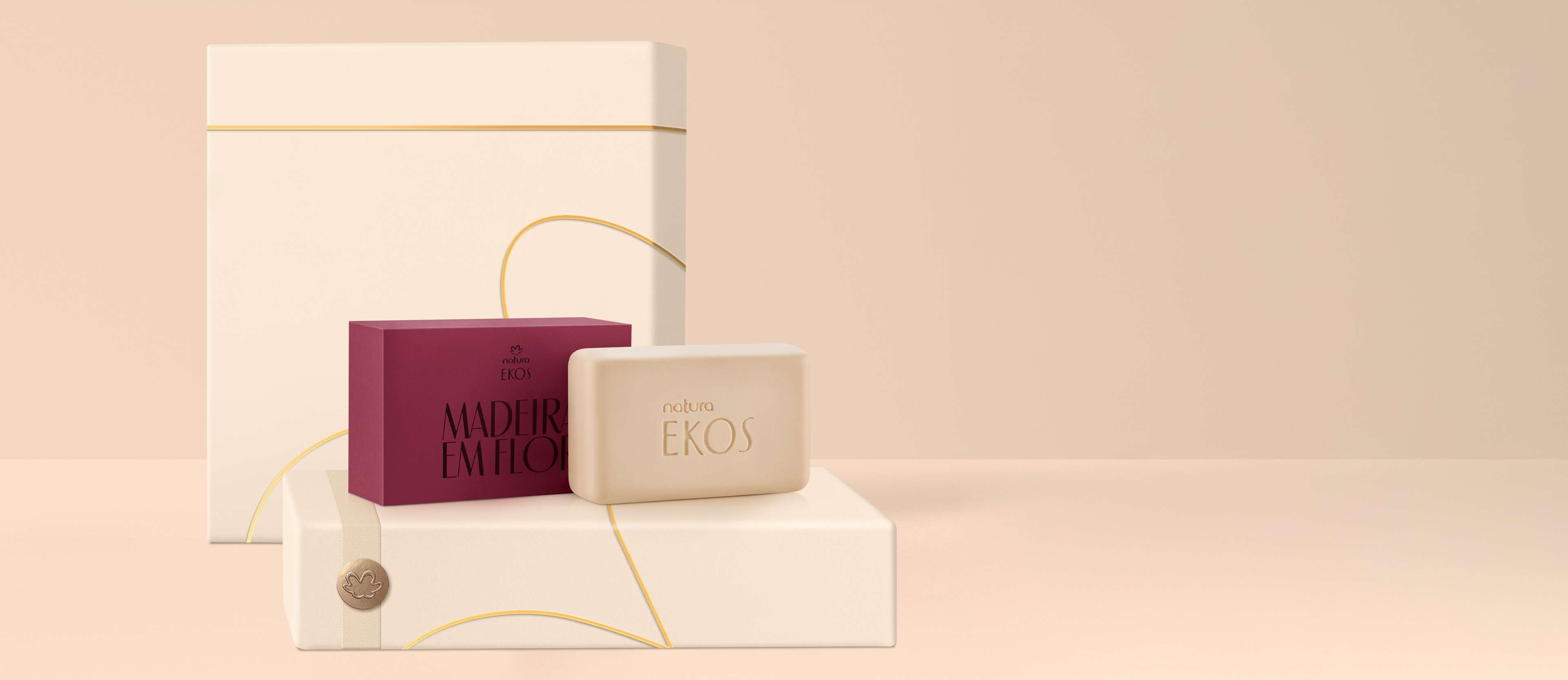 Sabonete em Barra Puro Vegetal Ekos Madeira em Flor