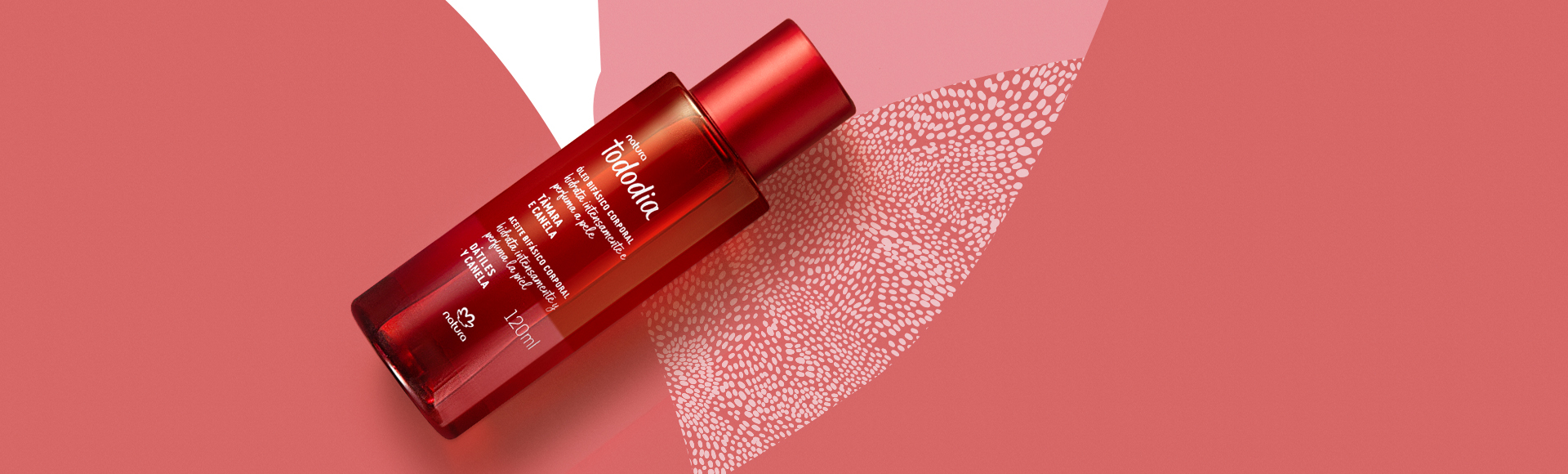 Óleo Bifásico Desodorante Hidratante Corporal Tododia Tâmara e Canela 120 ml