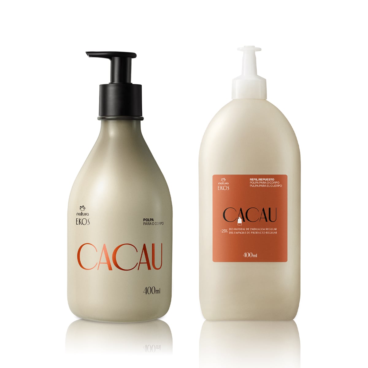 Kit Polpa Desodorante Hidratante para o Corpo Ekos Cacau com Refil
