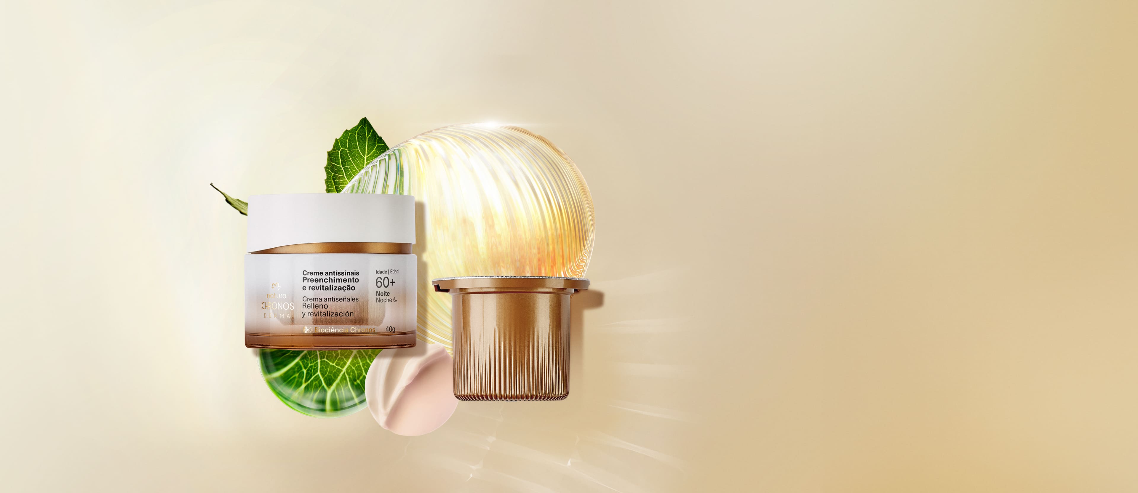 Kit Creme Antissinais 60+ Noite Chronos Derma com Refil