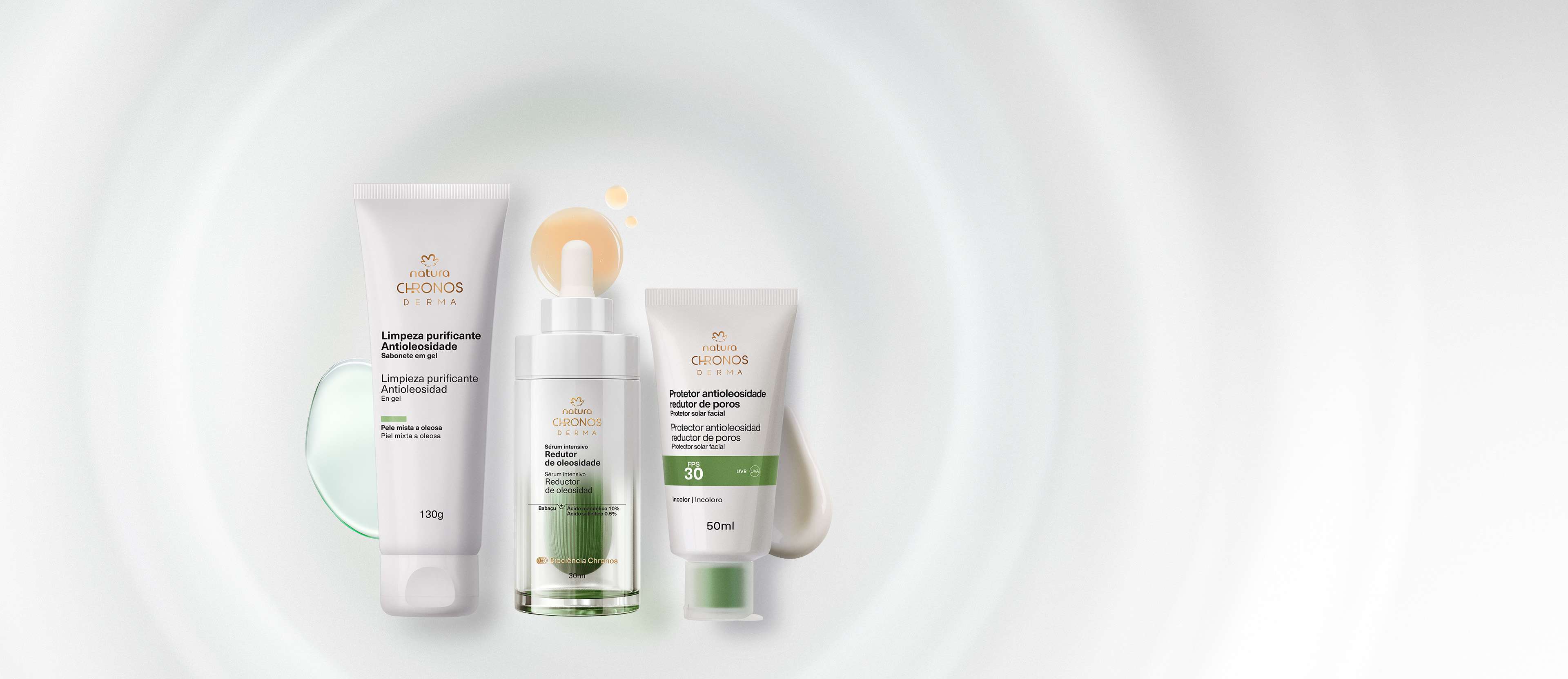 Kit Rotina para Pele Oleosa Chronos Derma (3 produtos)