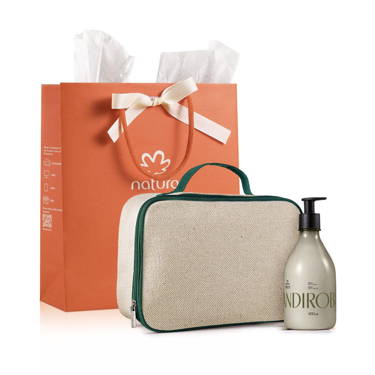 Presente Natura Ekos Andiroba com Frasqueira (2 produtos)