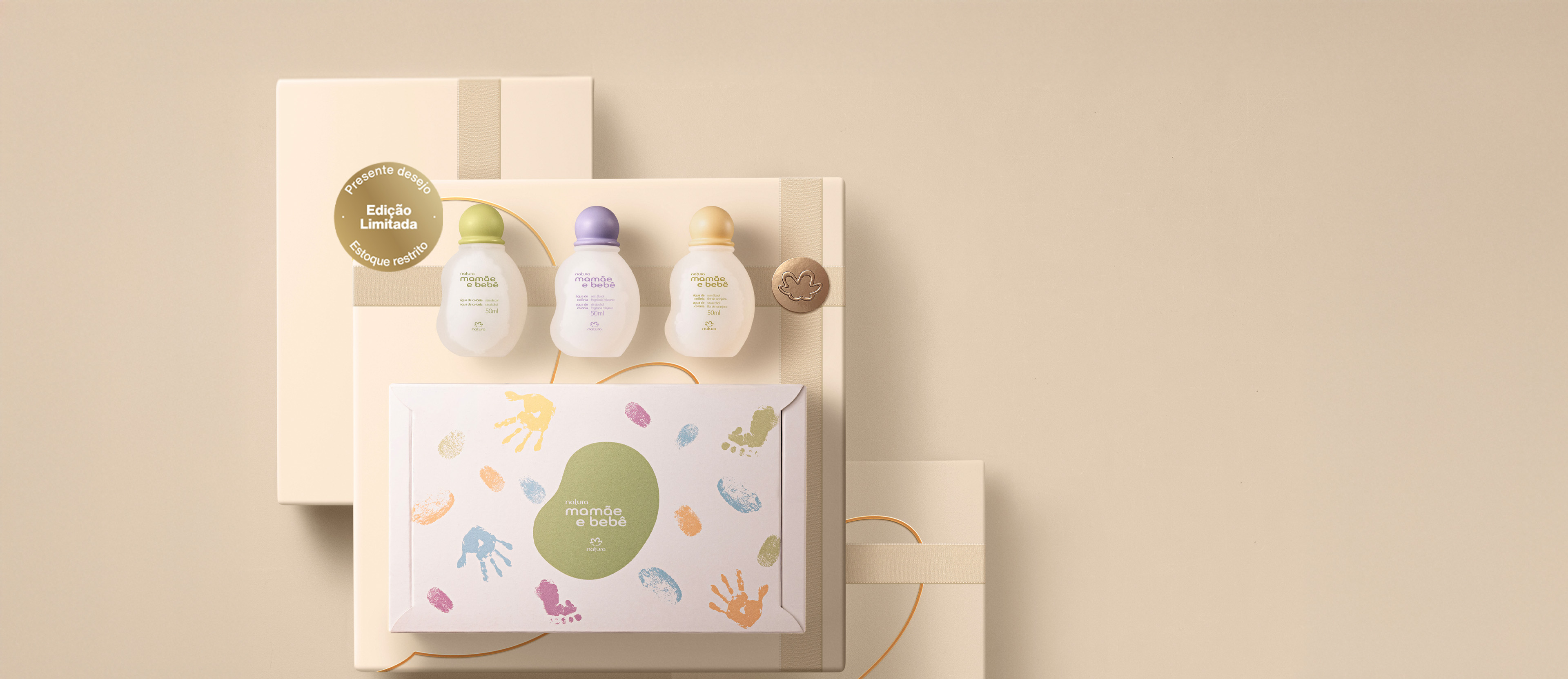 Presente Natura Mamãe e Bebê Trio de Colônias (3 produtos)