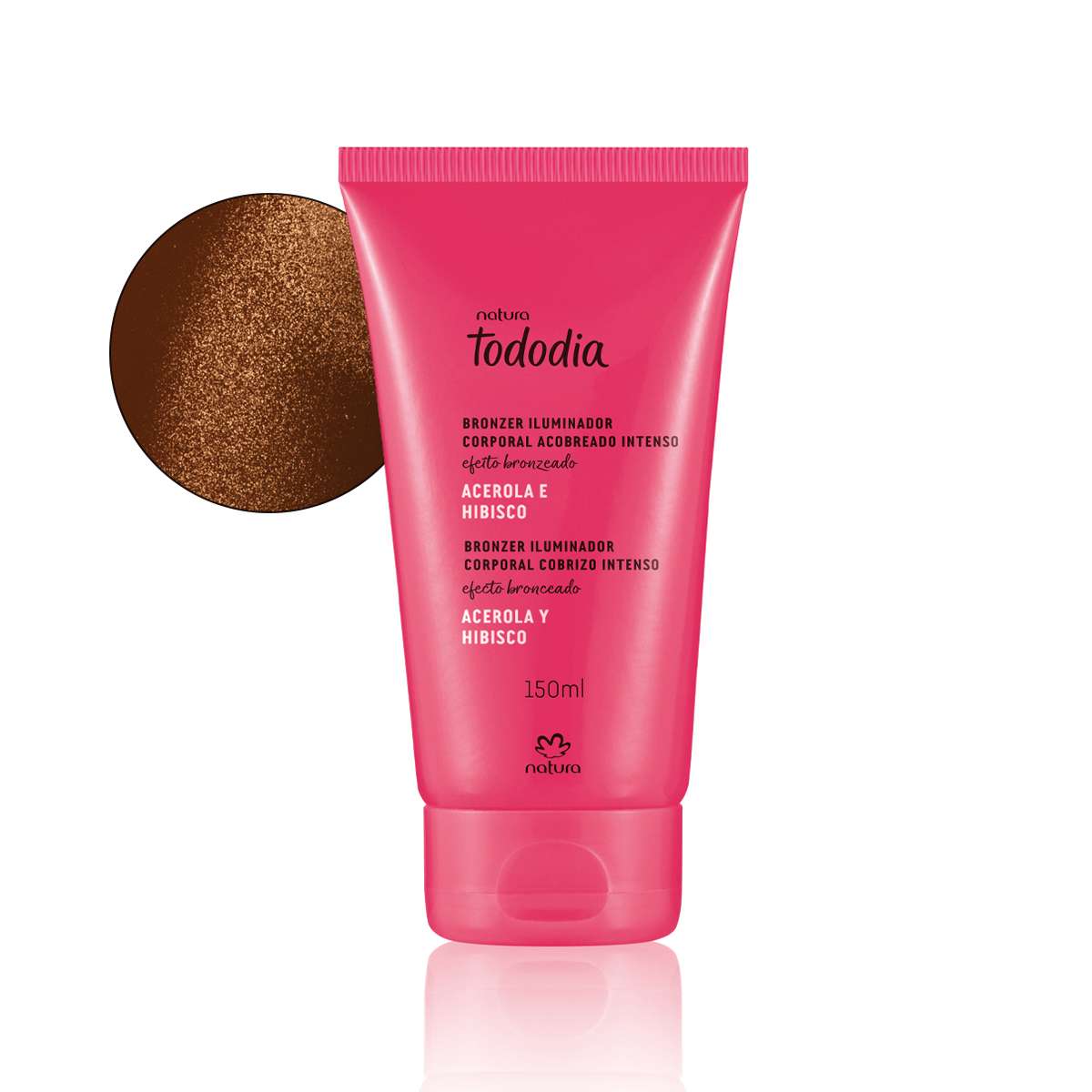 Bronzer Iluminador Corporal Acobreado Intenso Tododia Acerola e Hibisco 150 ml
  