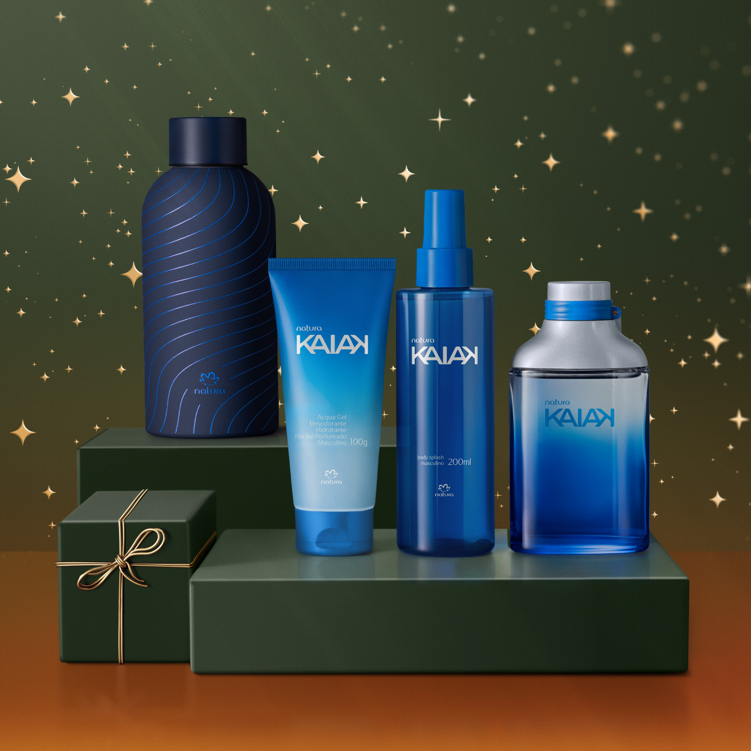Presente Natura Kaiak Masculino Completo com Acessório (4 produtos)