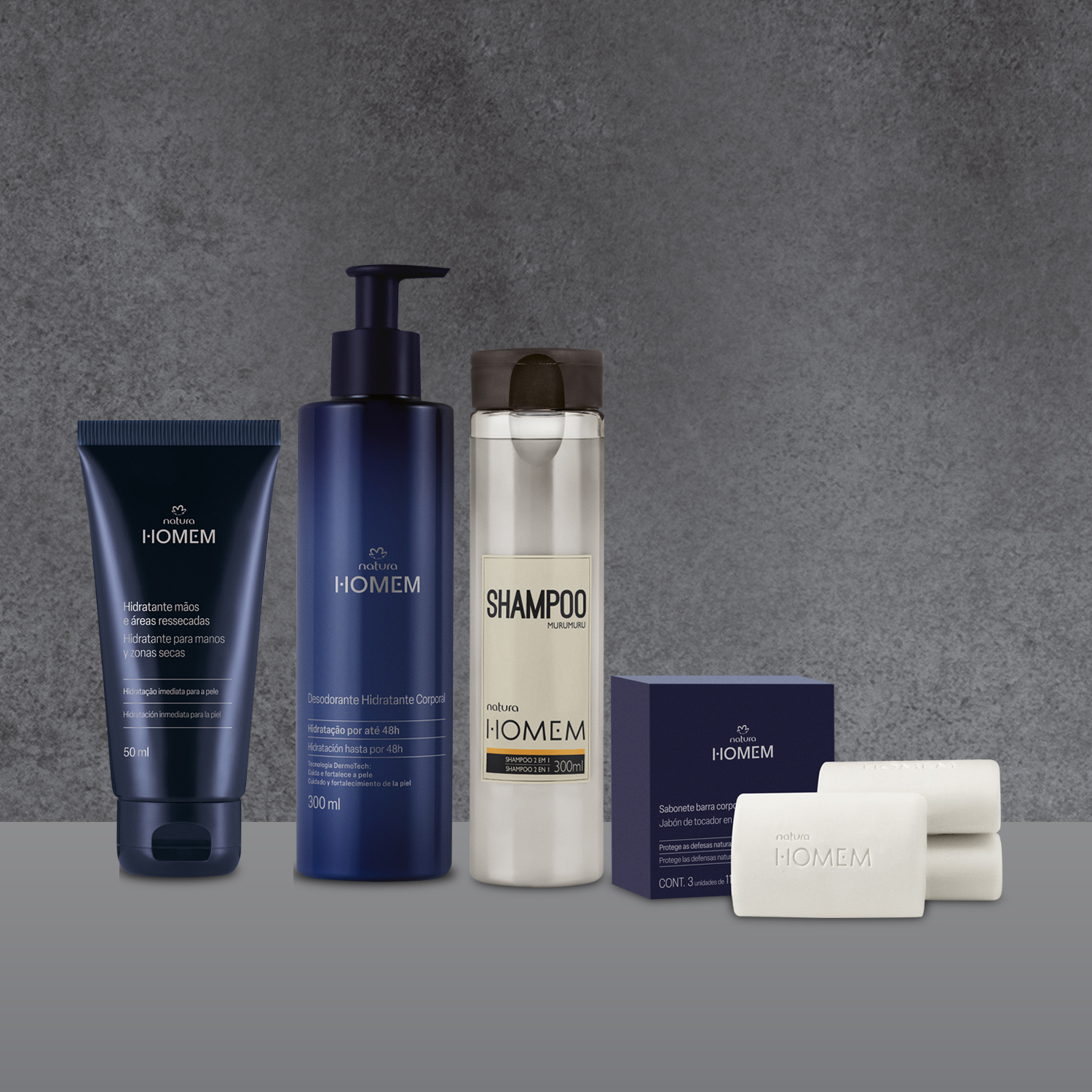 Kit Natura Homem Cuidados Pessoais (4 produtos)