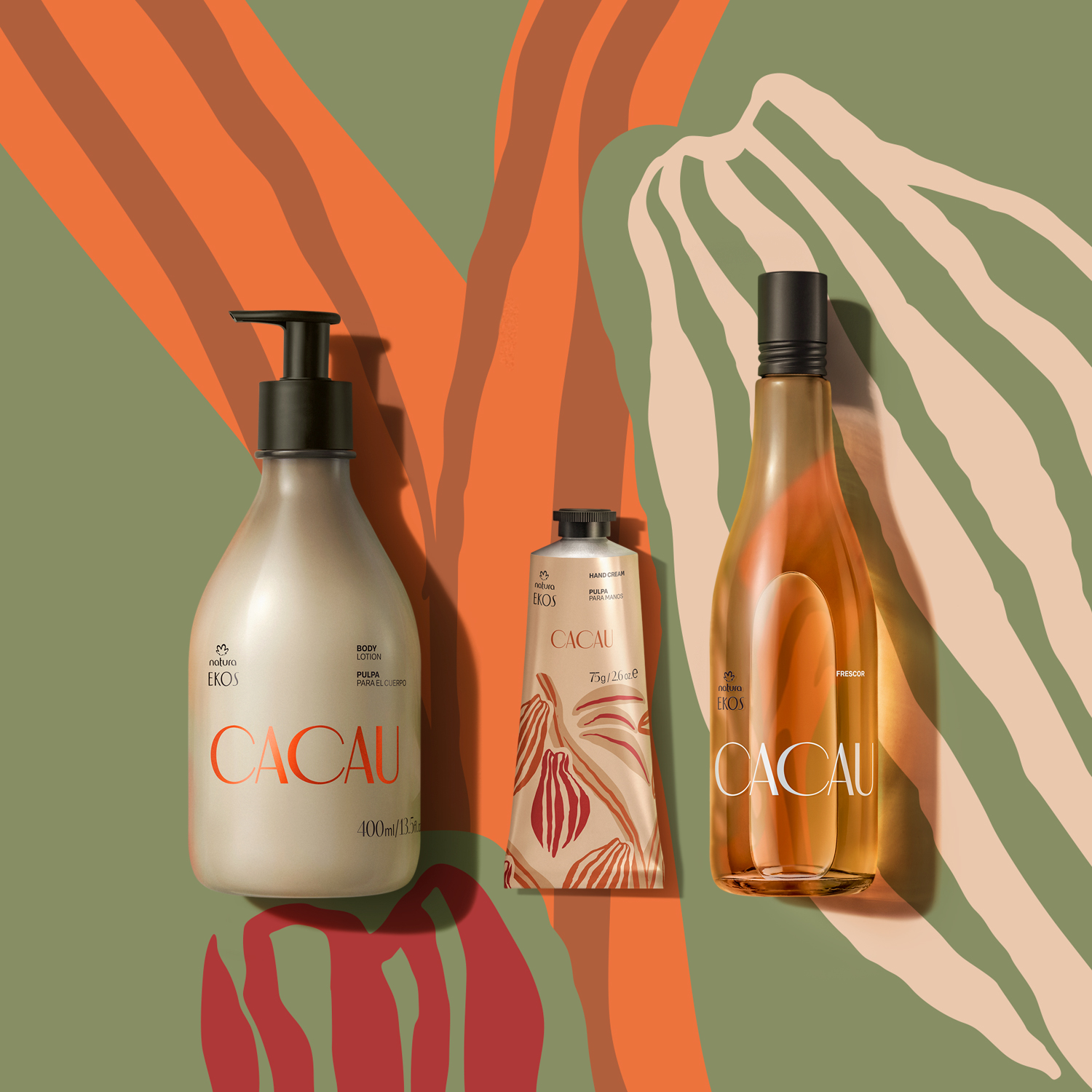 Kit Ekos Cacau Frescor e Hidratante Corpo e Mãos (3 produtos)