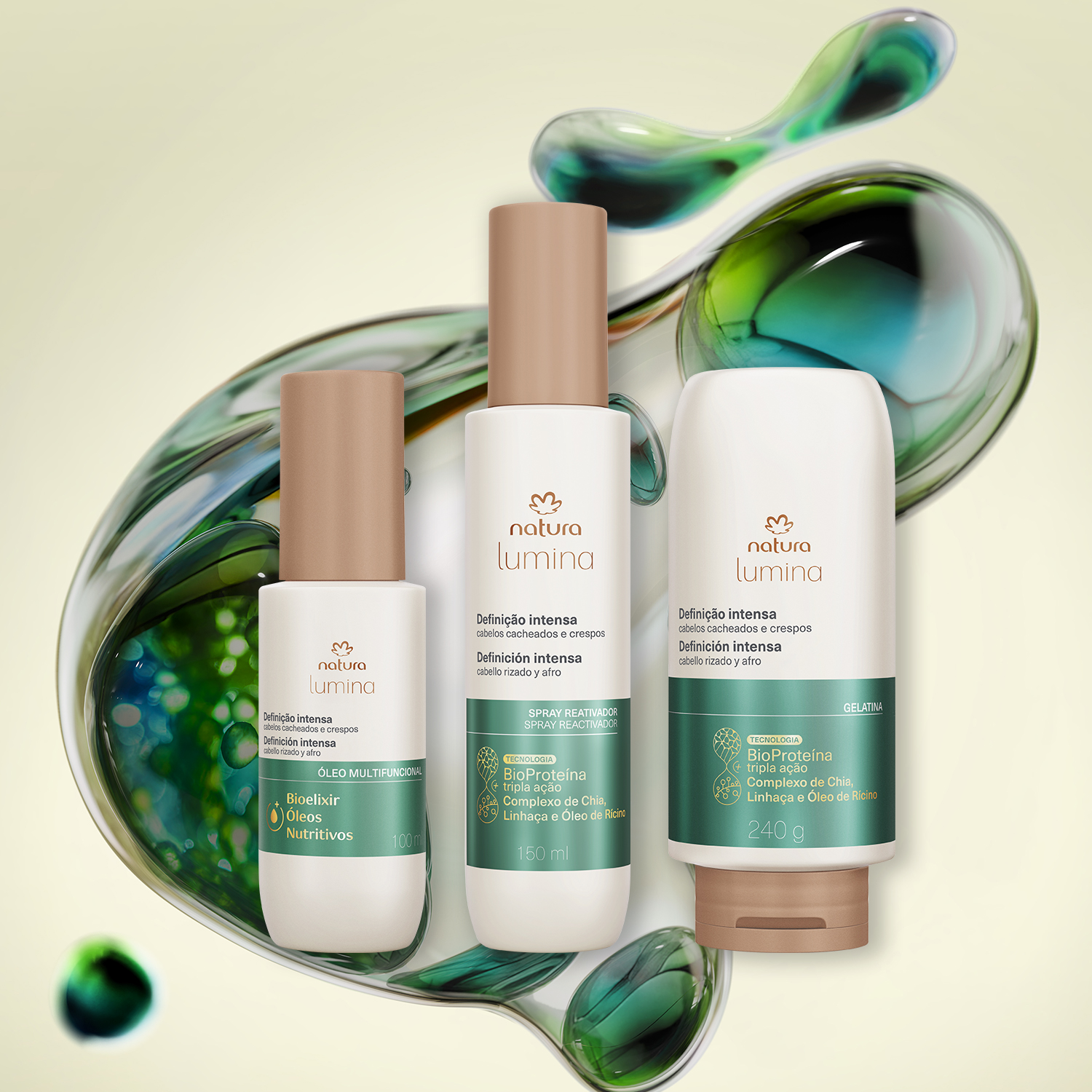 Kit Lumina Finalizadores para Cacheados e Crespos (3 produtos)