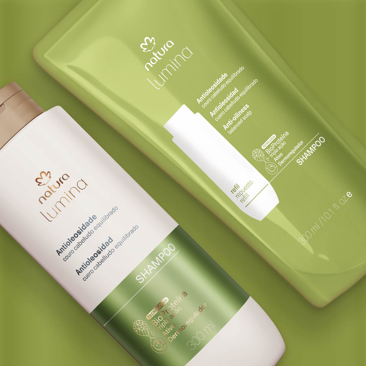 Kit Shampoo com Refil Lumina Antioleosidade