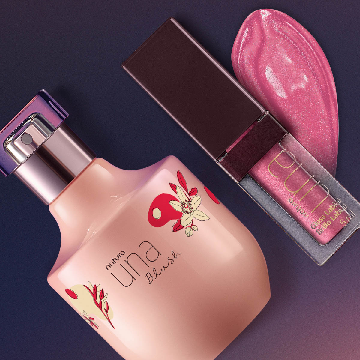 Kit Una Blush e Gloss