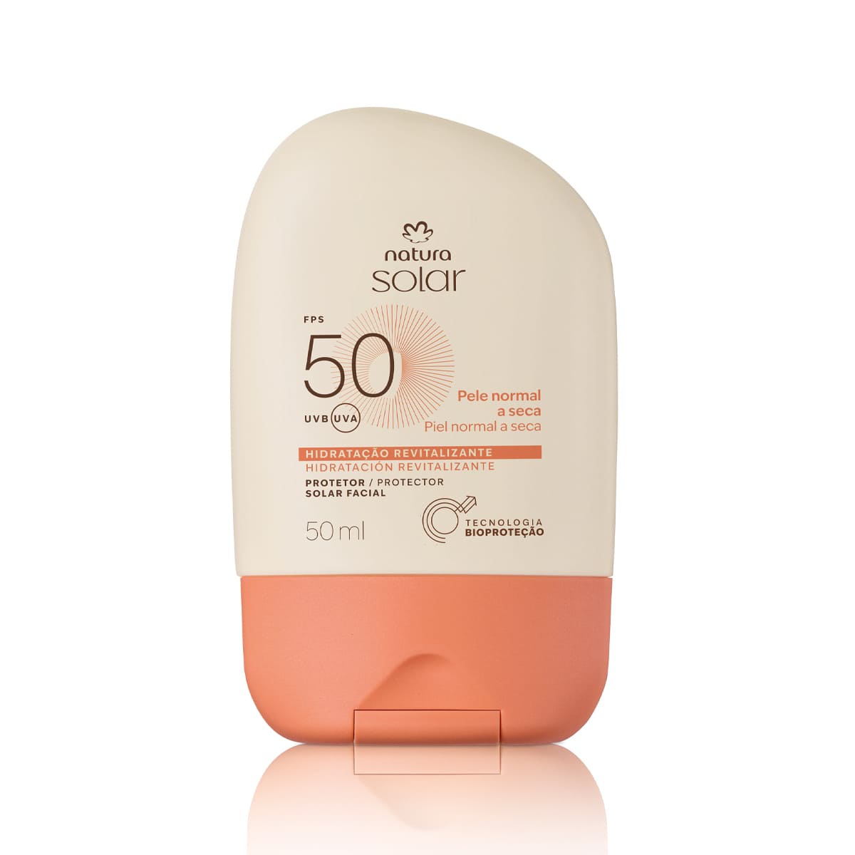 Protetor Solar Facial Pele Normal a Seca FPS 50 Natura Solar