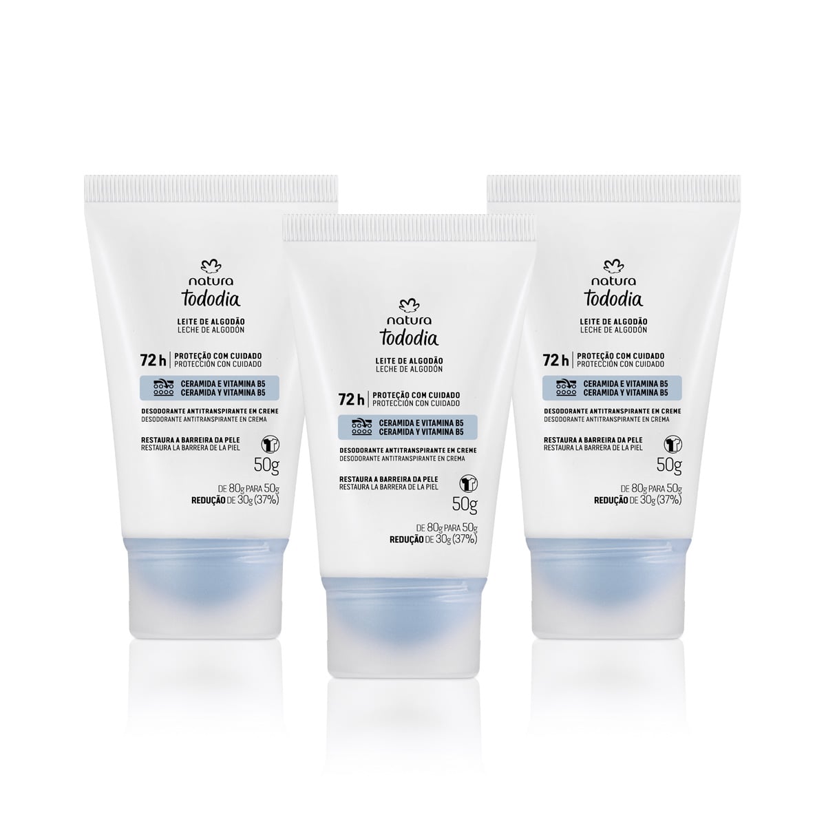 Kit Desodorante em Creme Tododia Algodão (3 produtos)
