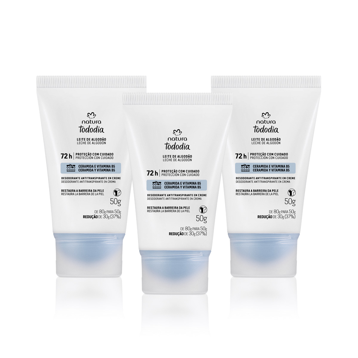 Kit Desodorante em Creme Tododia Algodão (3 produtos)