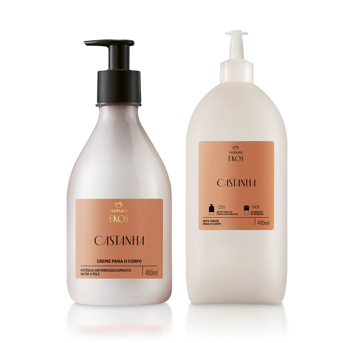 Kit Ekos Castanha Creme para o Corpo e Refil