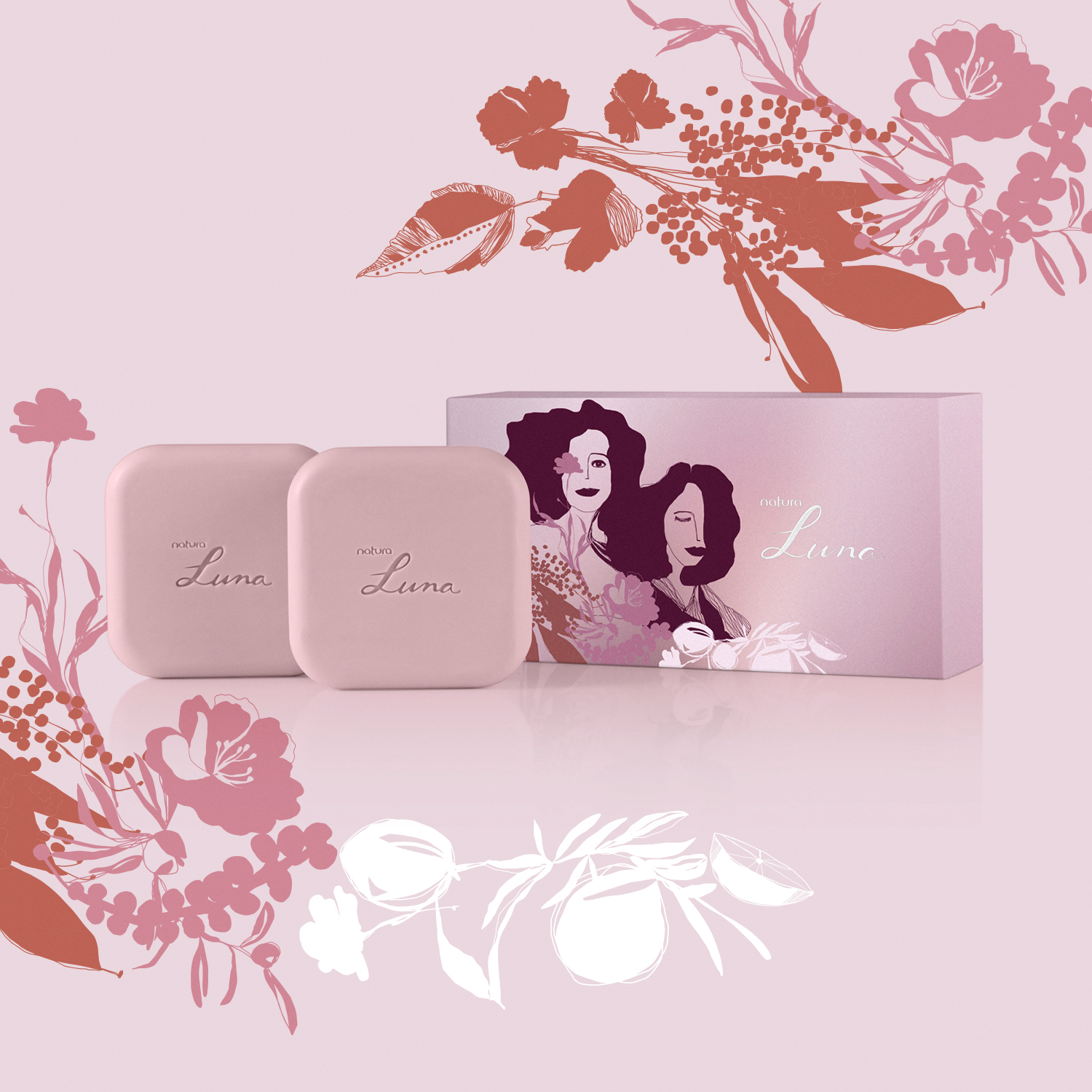 Sabonete em Barra Puro Vegetal Luna (2 unidades)