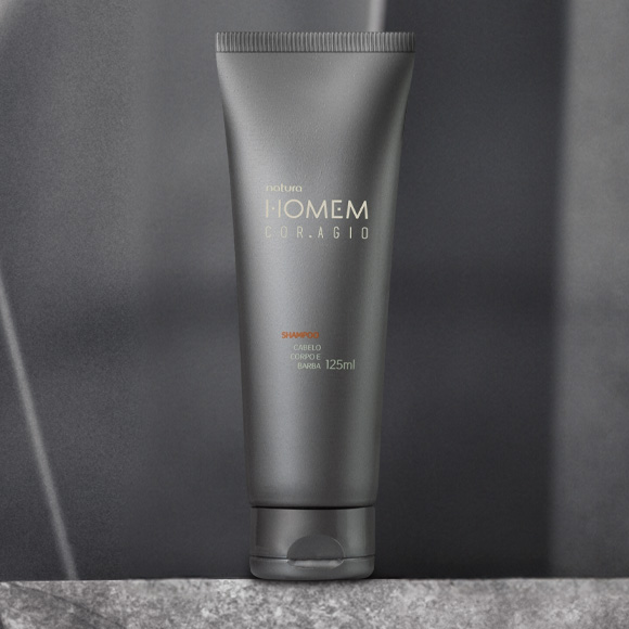 Shampoo Cabelo, Corpo e Barba Natura Homem Cor.agio