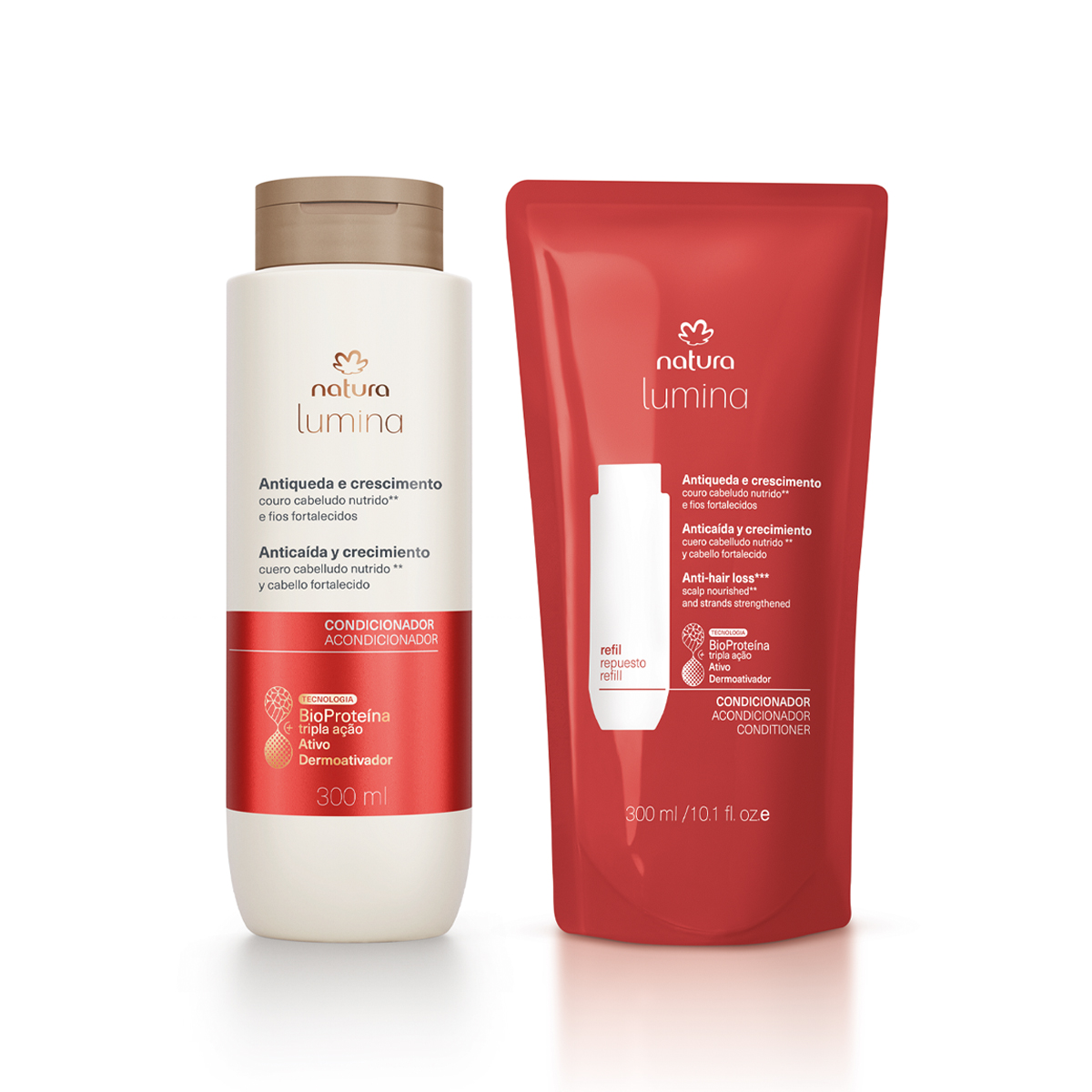 Kit Condicionador Antiqueda e Crescimento Lumina com Refil
  