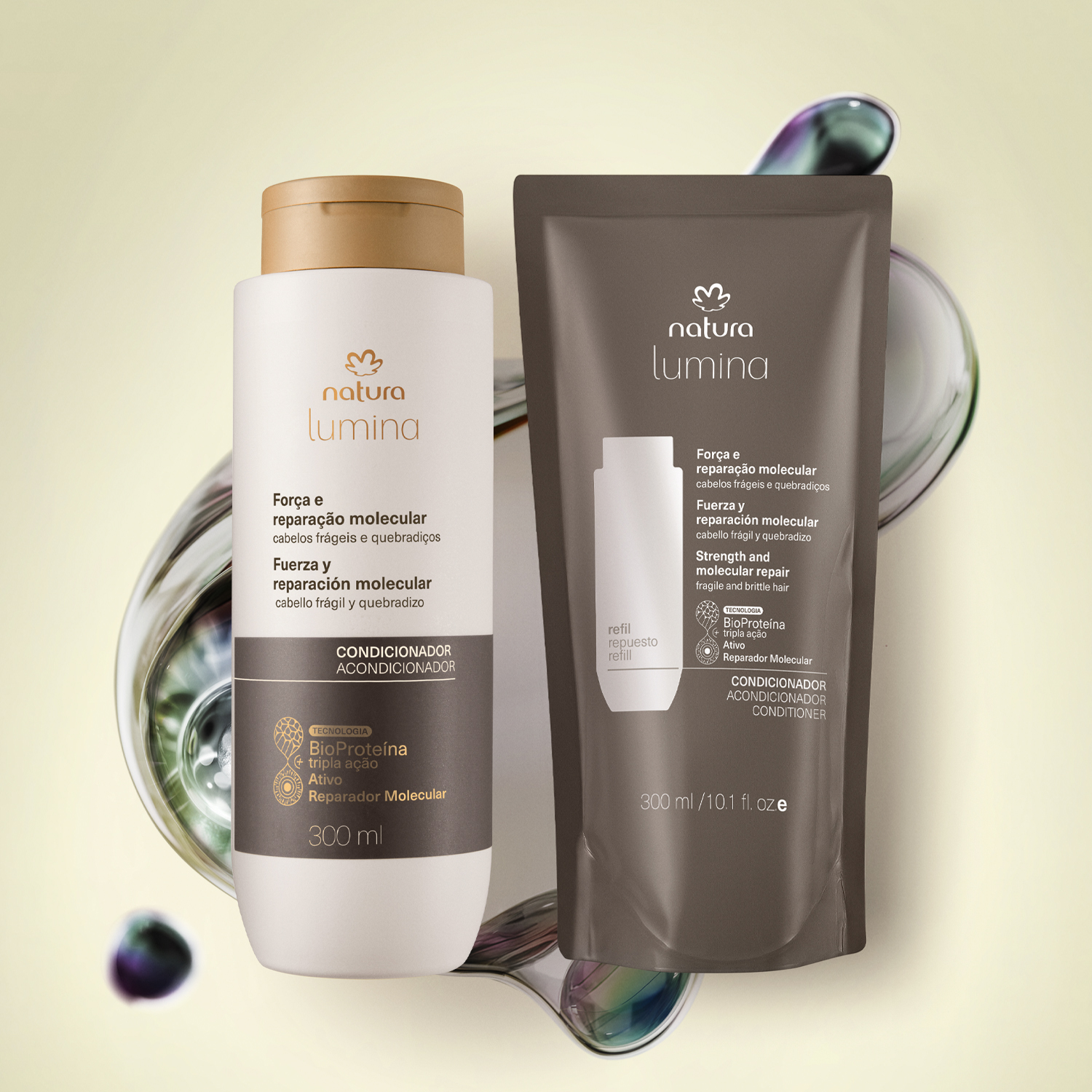 Kit Condicionador Lumina Força e Reparação Molecular com Refil