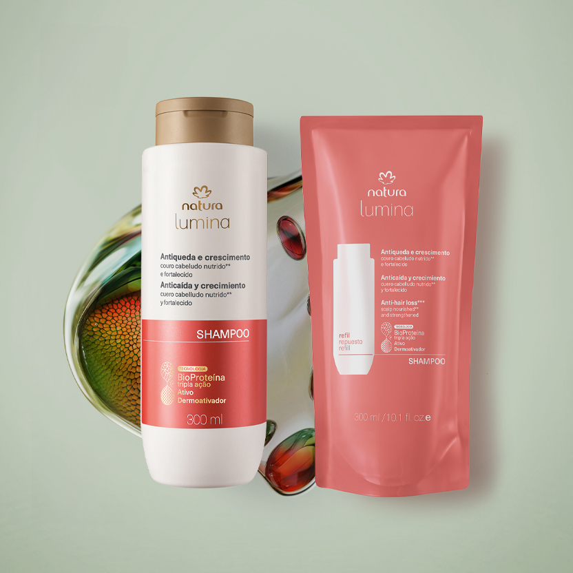 Kit Shampoo Antiqueda e Crescimento Lumina com Refil