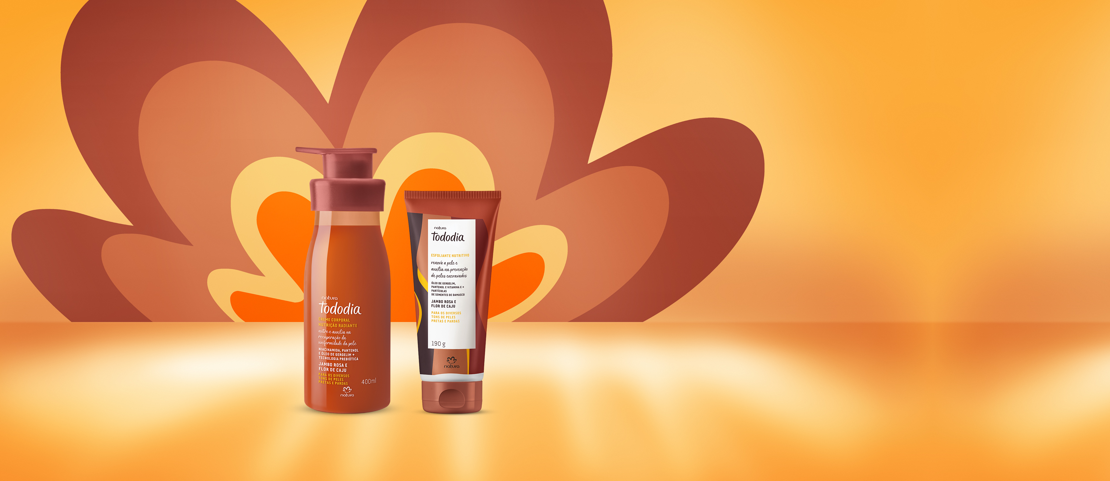 Kit Tododia Jambo Rosa e Flor de Caju com Esfoliante e Hidratante (2 produtos)