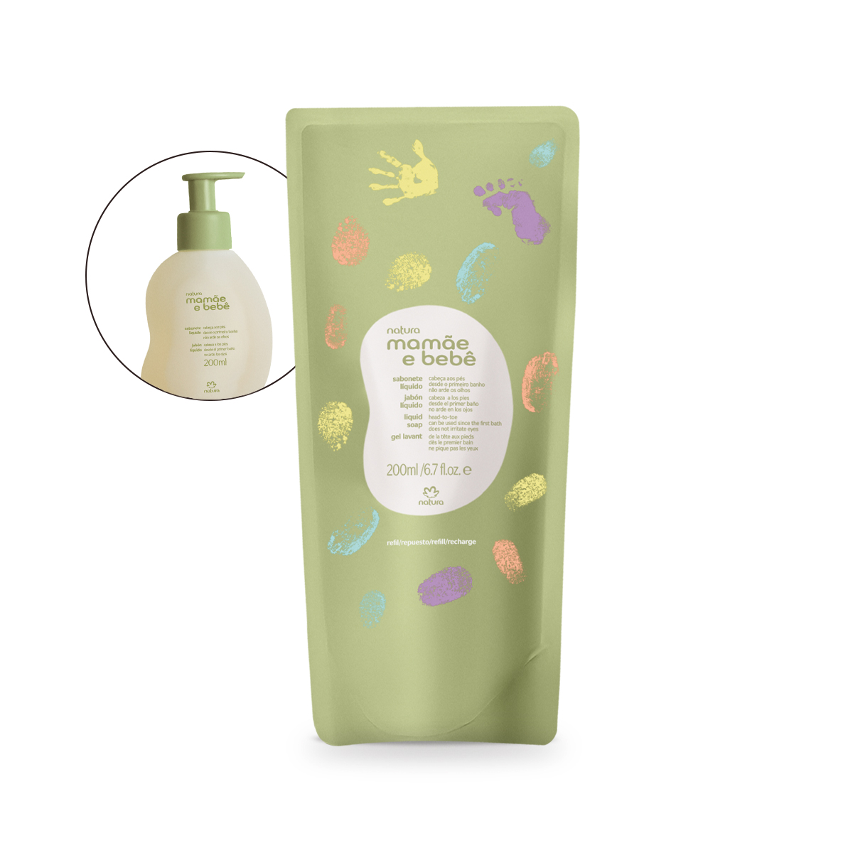 Refil Sabonete Líquido da Cabeça aos Pés 200 ml