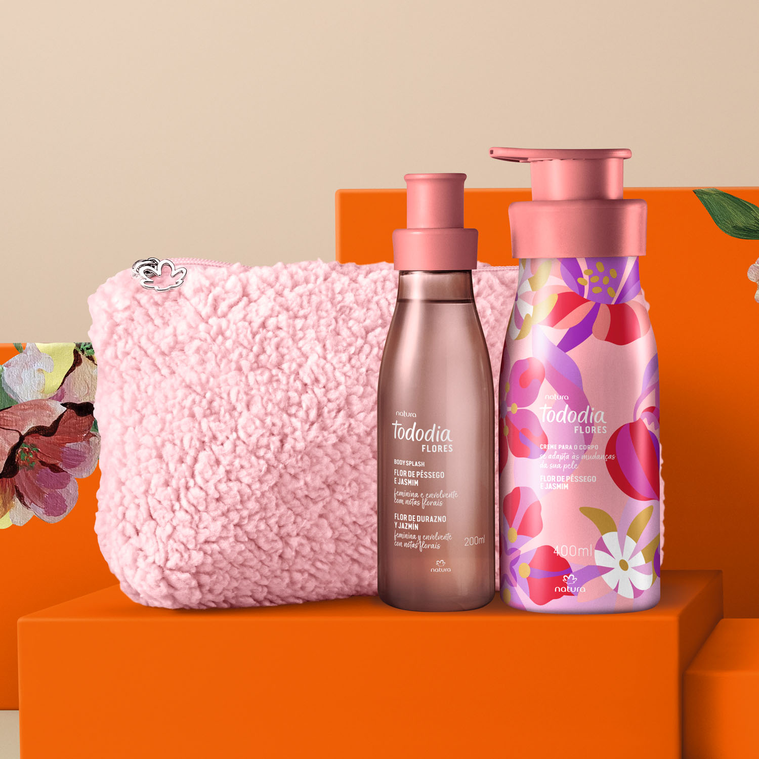 Presente Dia das Mães Tododia Flores com Nécessaire