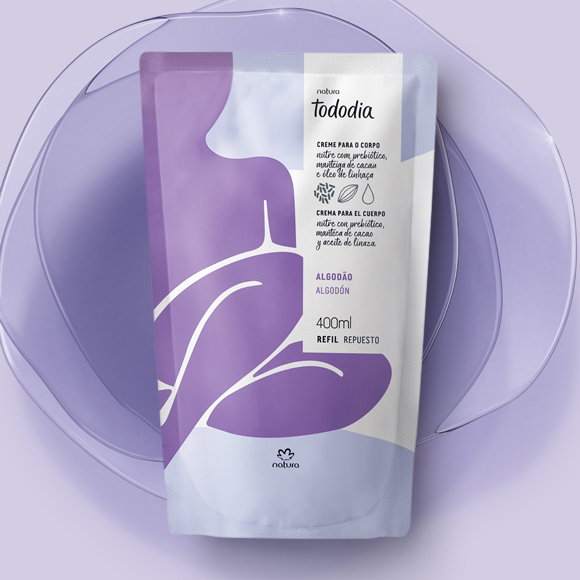 Refil Creme Desodorante Nutritivo para o Corpo Tododia Algodão