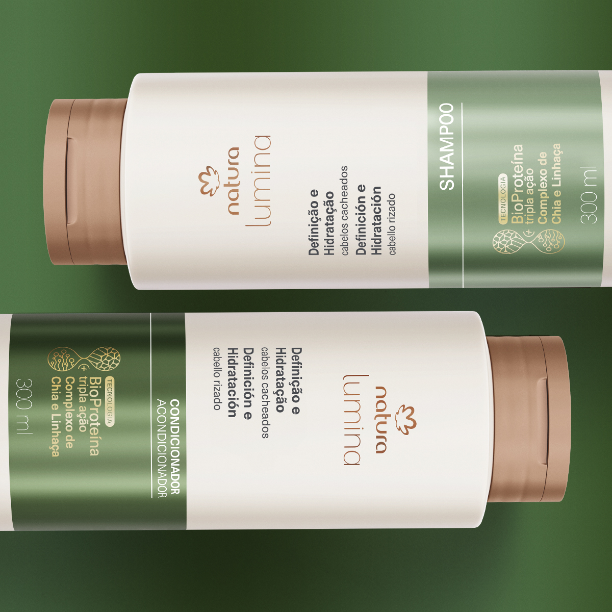 Kit Shampoo e Condicionador Lumina Definição e Hidratação de Cabelos Cacheados (2 produtos)