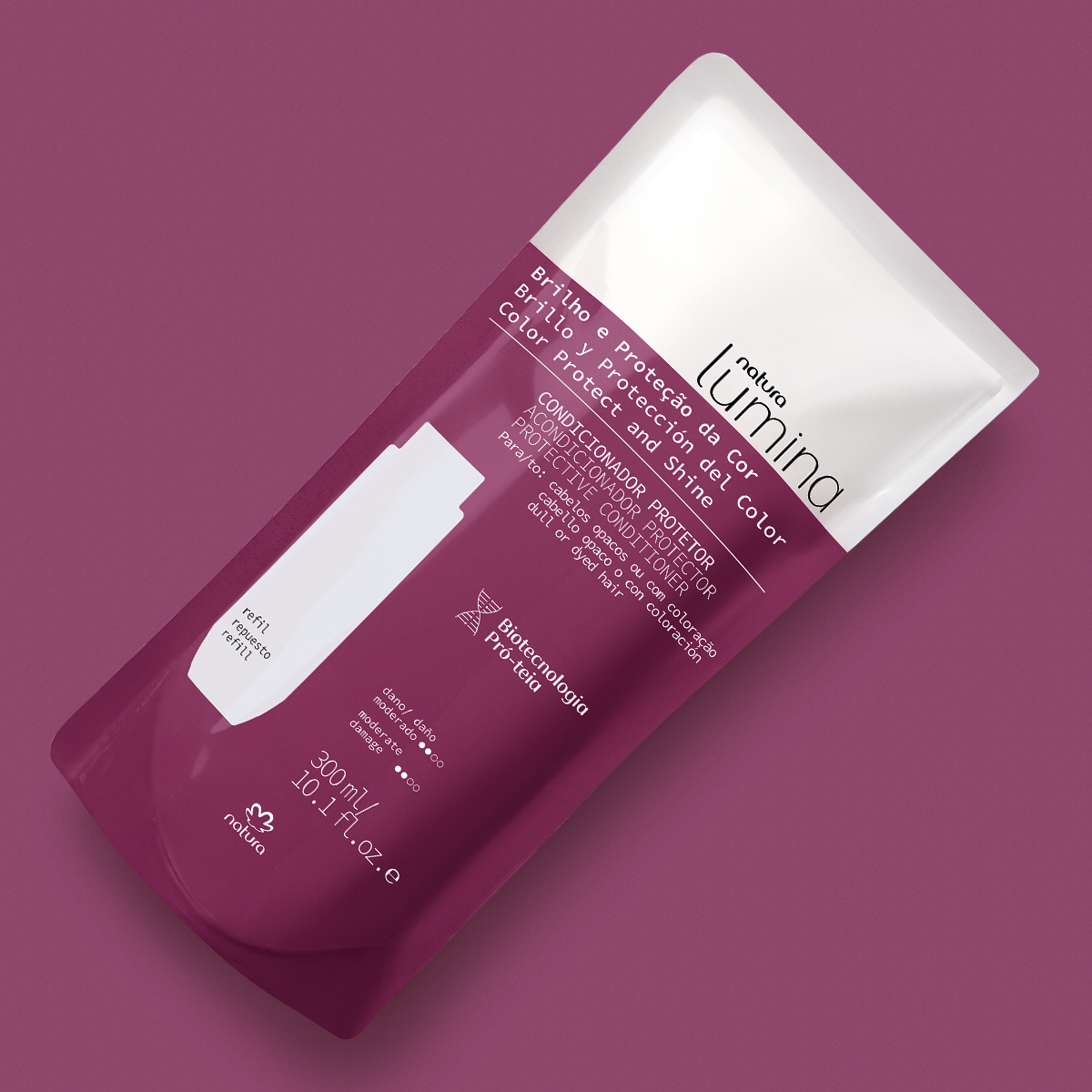 Refil Condicionador Protetor para Cabelos Opacos ou com Coloração Lumina