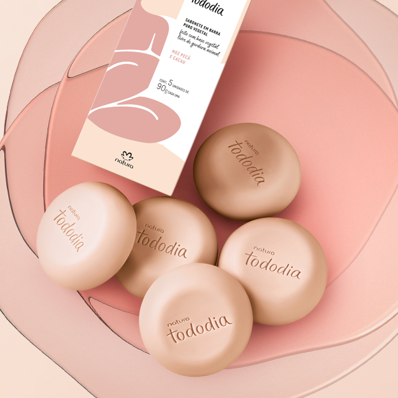 Sabonete em Barra Puro Vegetal Tododia Noz Pecã e Cacau