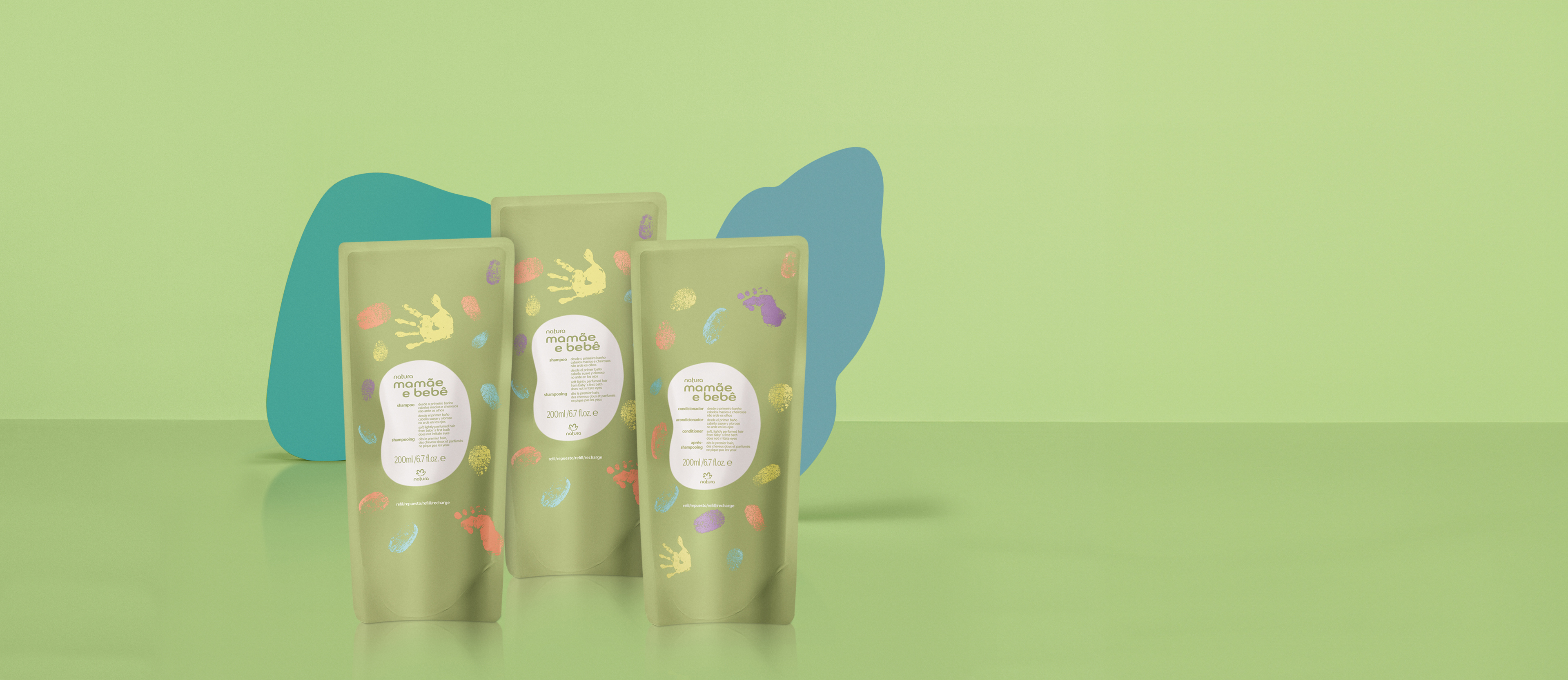 Kit Refis Shampoo e Condicionador Mamãe e Bebê (3 produtos)