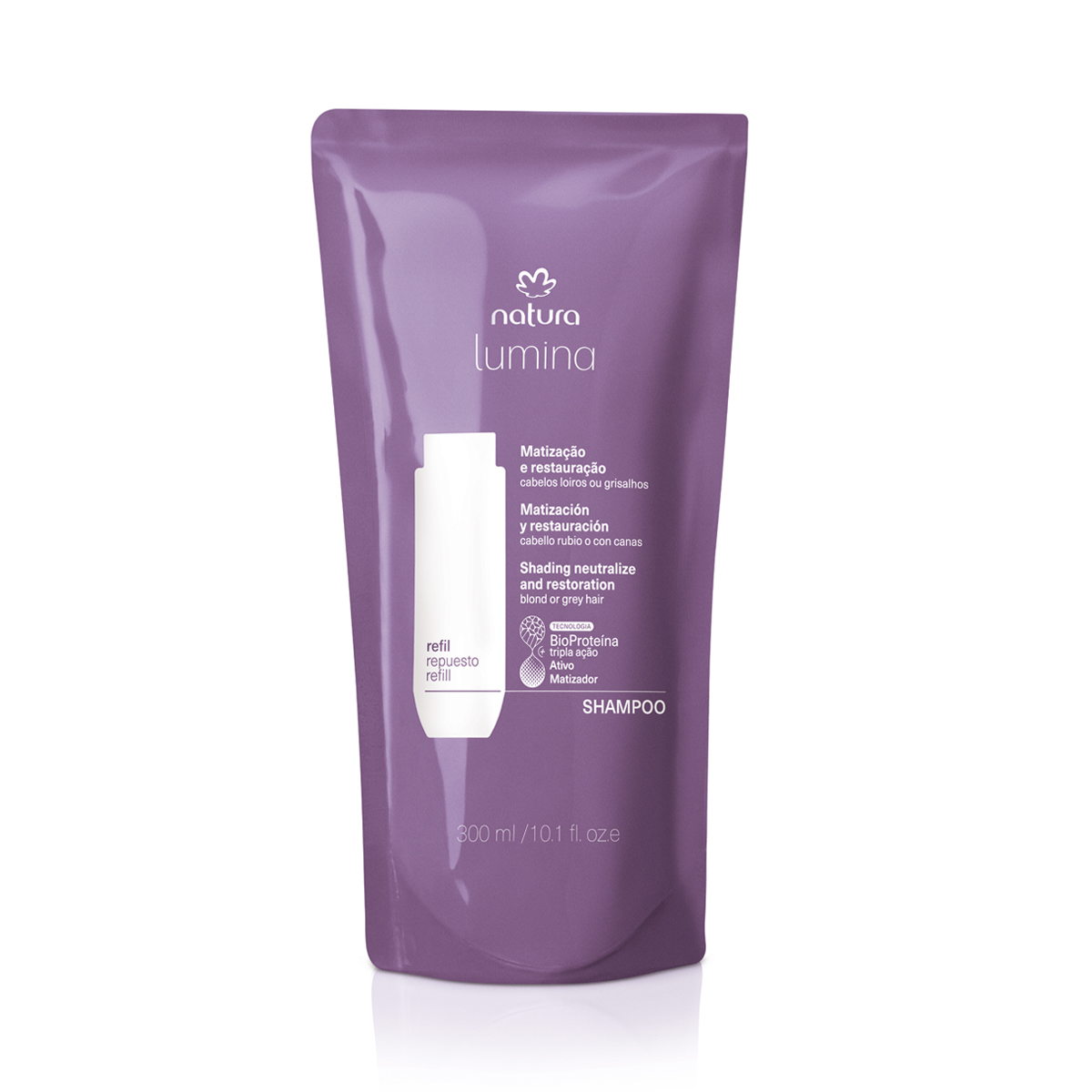 Refil Shampoo Lumina Matizador para Matização e Restauração