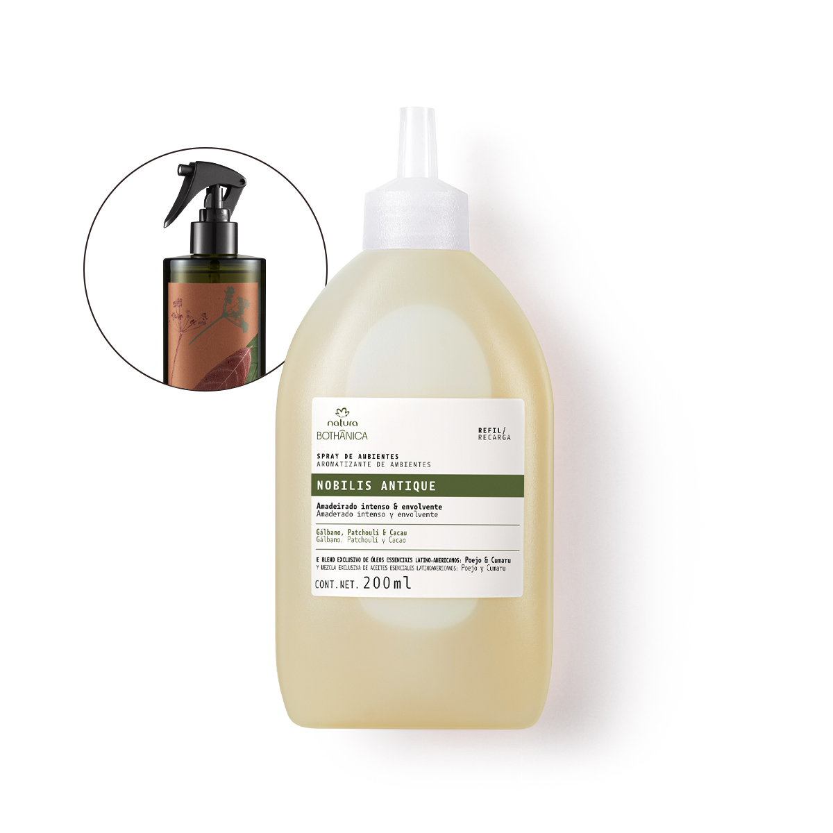 Refil Spray de Ambientes Bothânica Nobilis Antique 200 ml