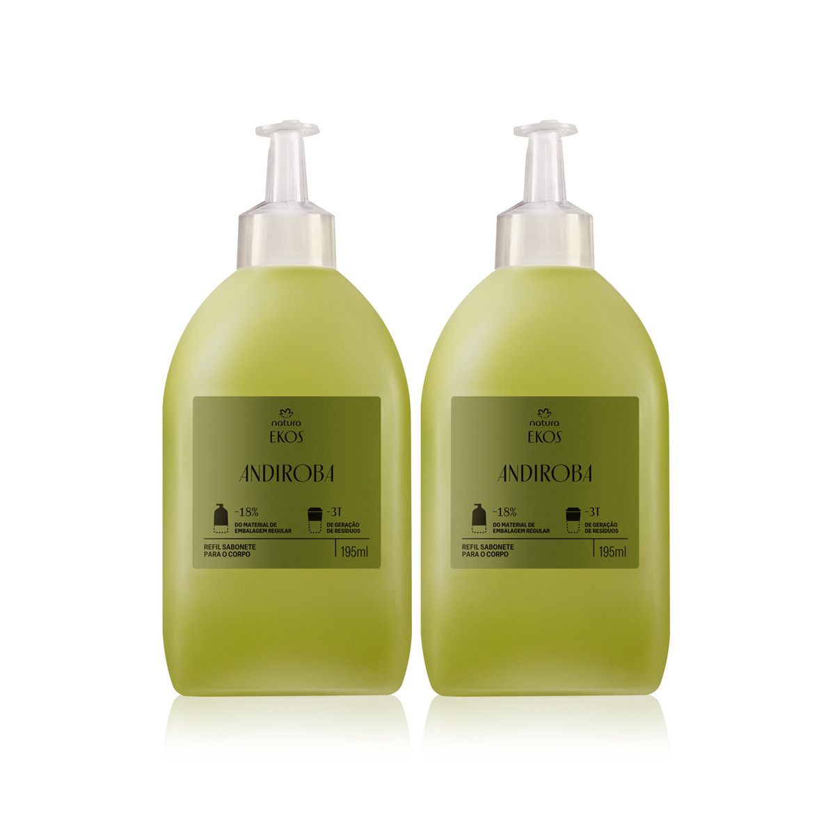 Kit Ekos Refil Sabonete Líquido para o Corpo Andiroba (2 produtos)