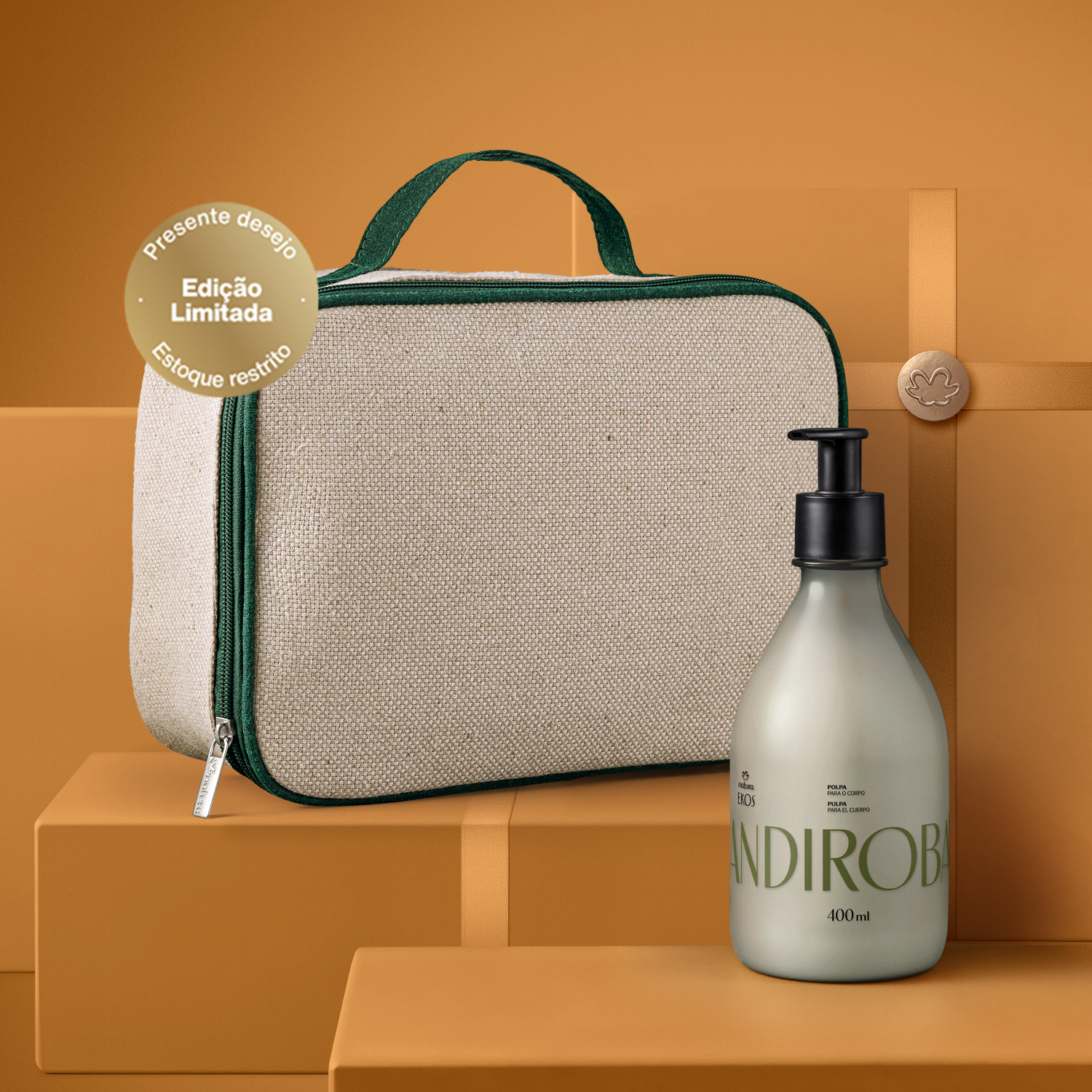 Presente Natura Ekos Andiroba com Frasqueira (2 produtos)