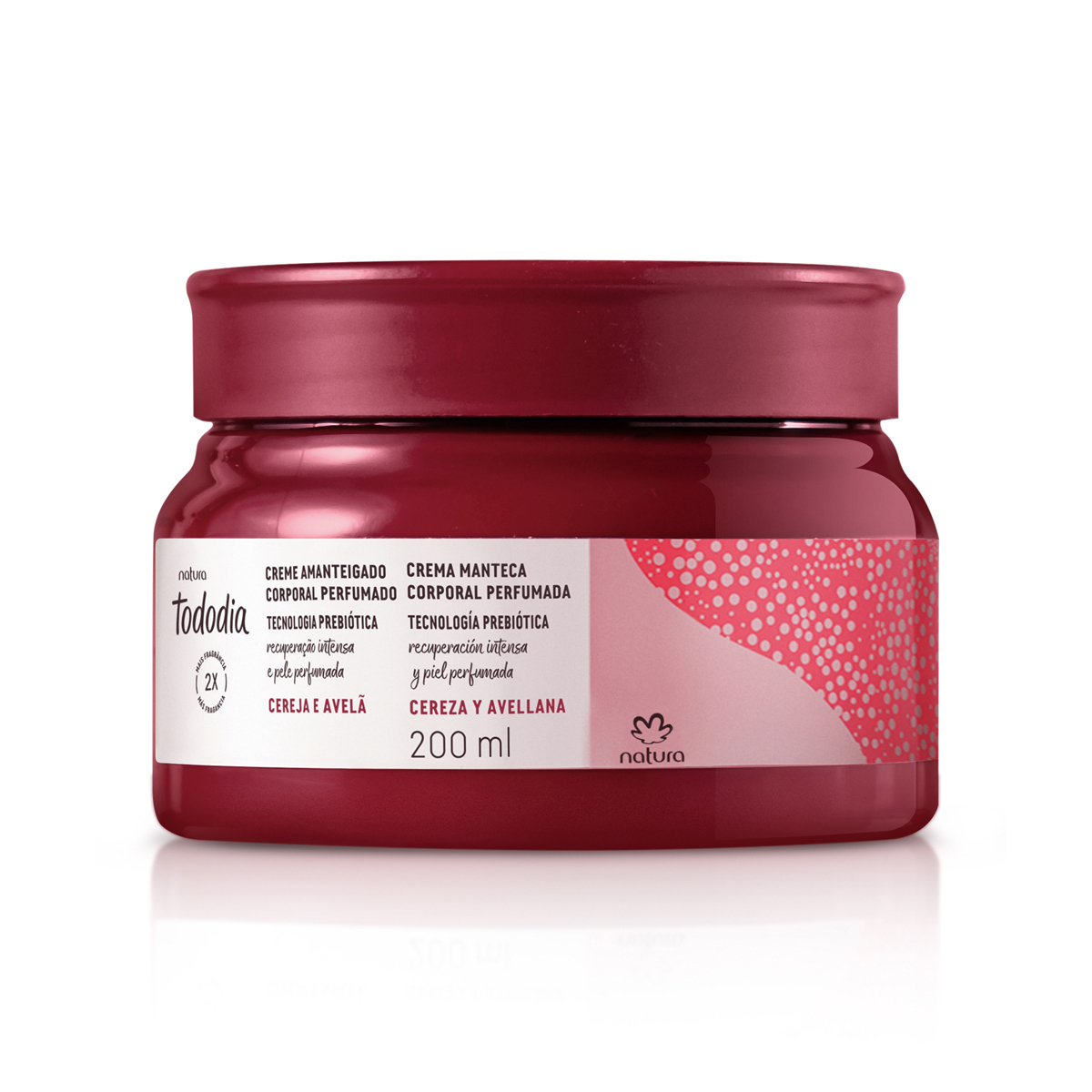 Creme Amanteigado Corporal Perfumado Tododia Cereja e Avelã
