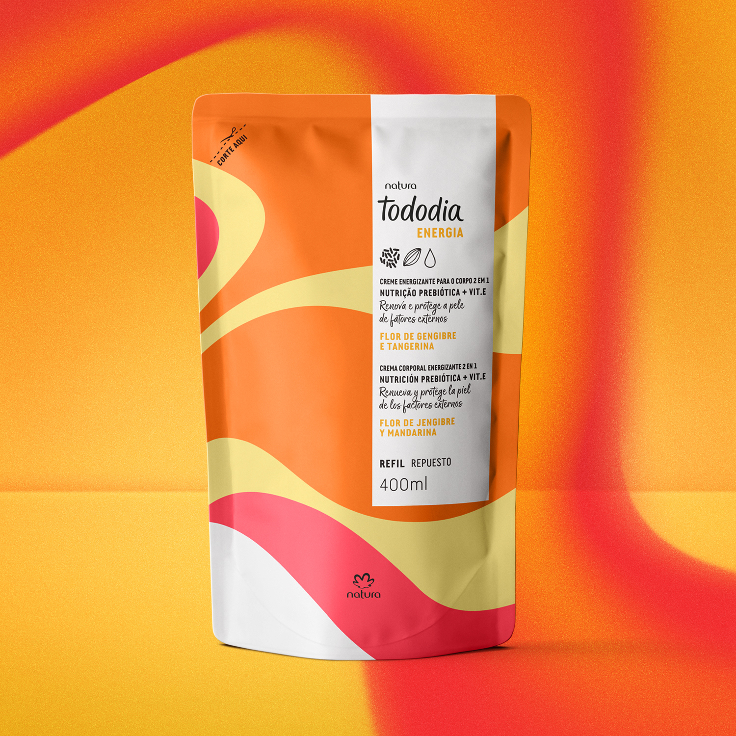 Refil Creme Energizante Corporal 2 em 1 Tododia Energia
