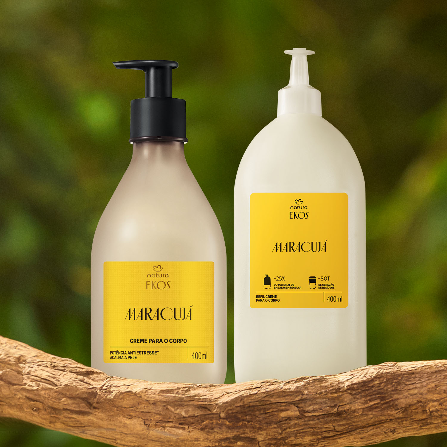 Kit Creme para o Corpo Ekos Maracujá com Refil
