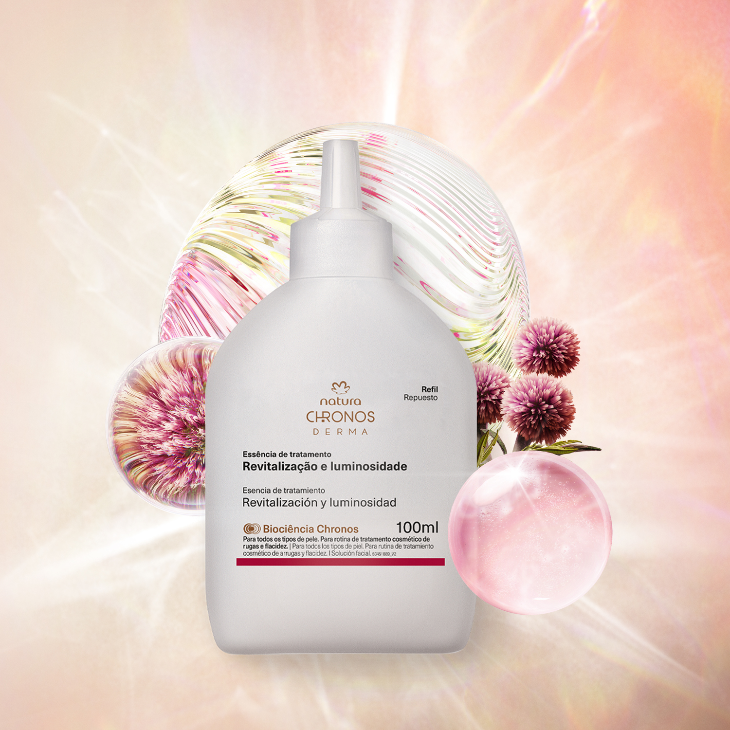 Refil Essência de Tratamento Revitalização e Luminosidade Chronos Derma