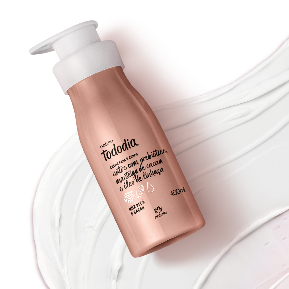 Creme Desodorante Nutritivo para o Corpo Tododia Noz Pecã e Cacau